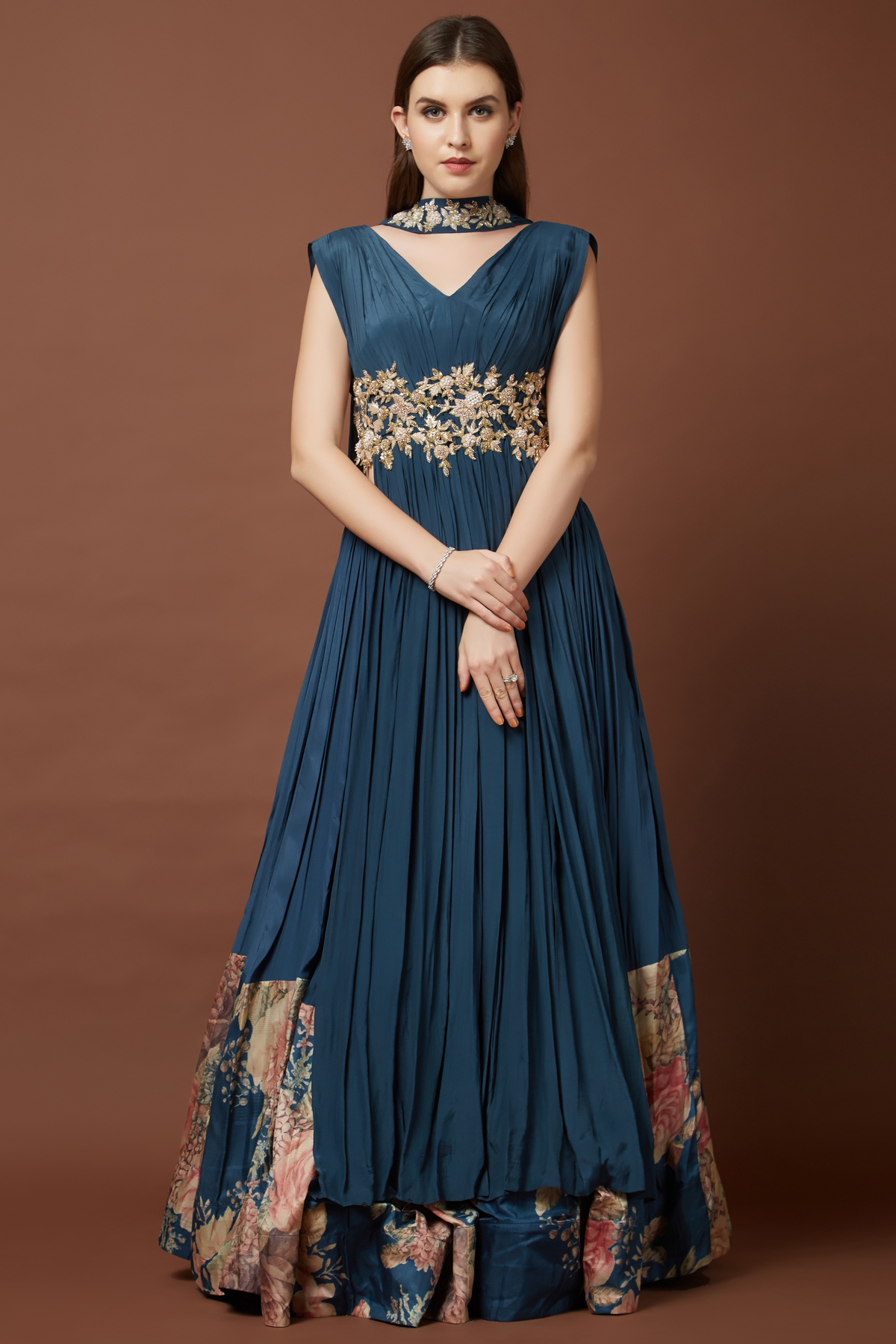 Navy Anarkali Lehenga