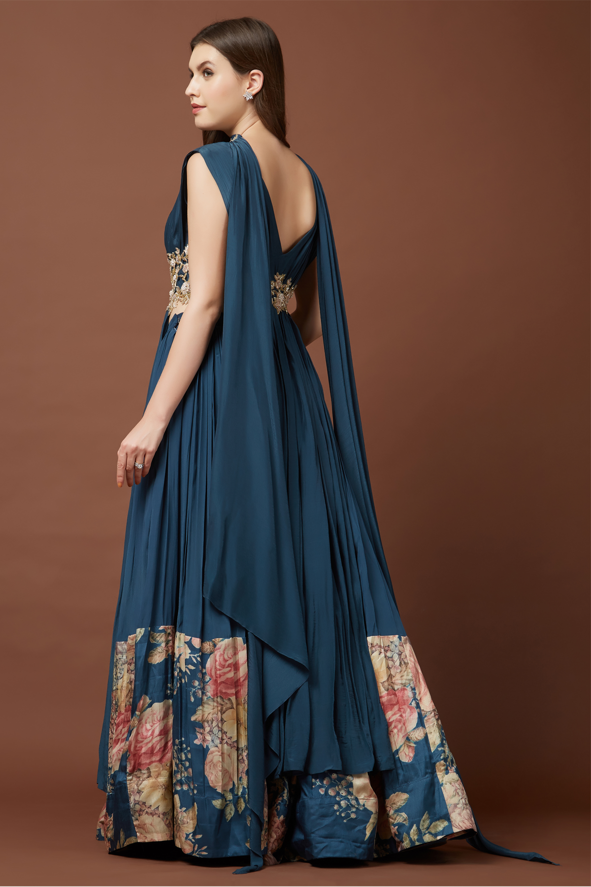 Navy Anarkali Lehenga