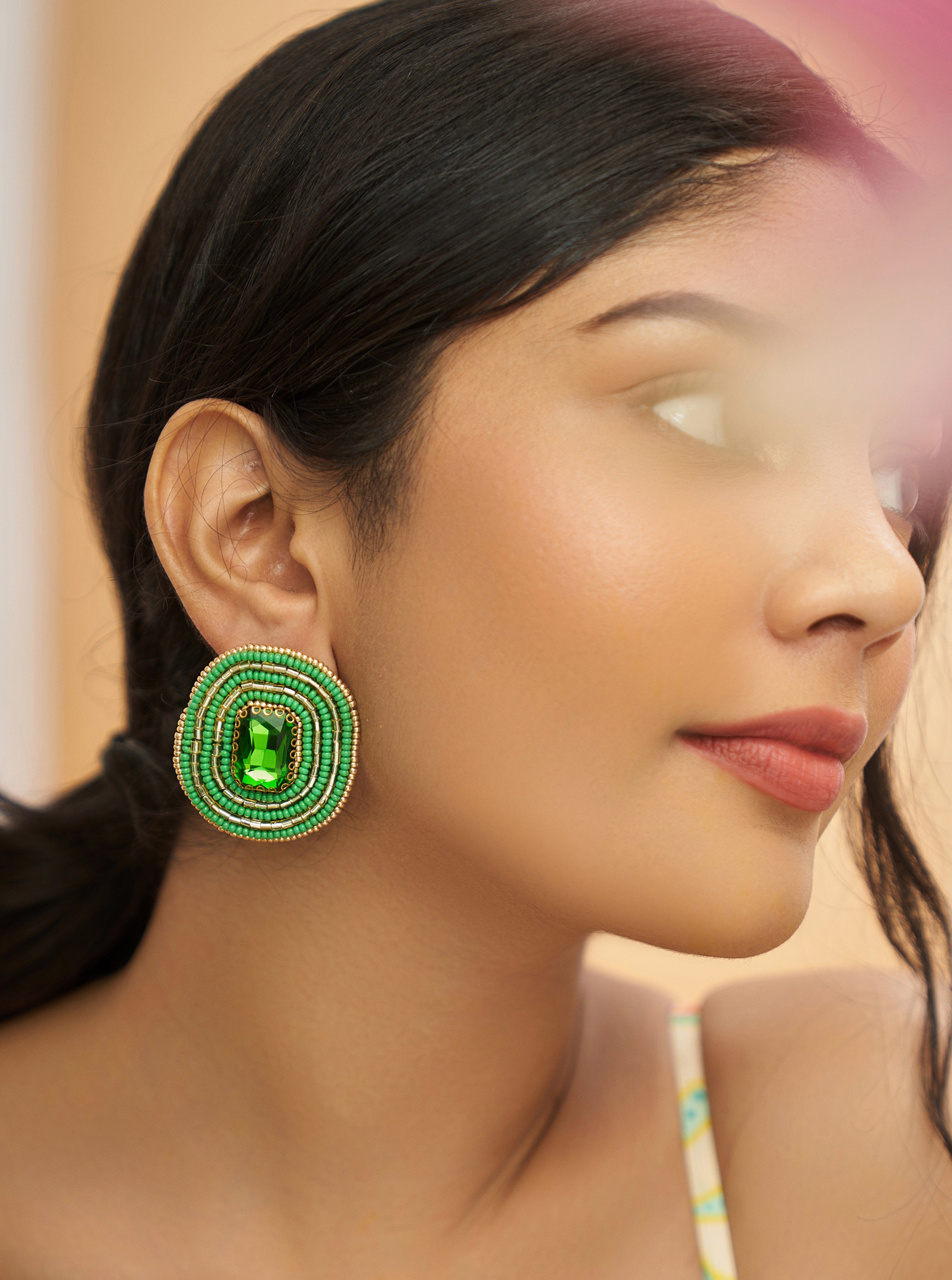 Emerald Stud Earrings