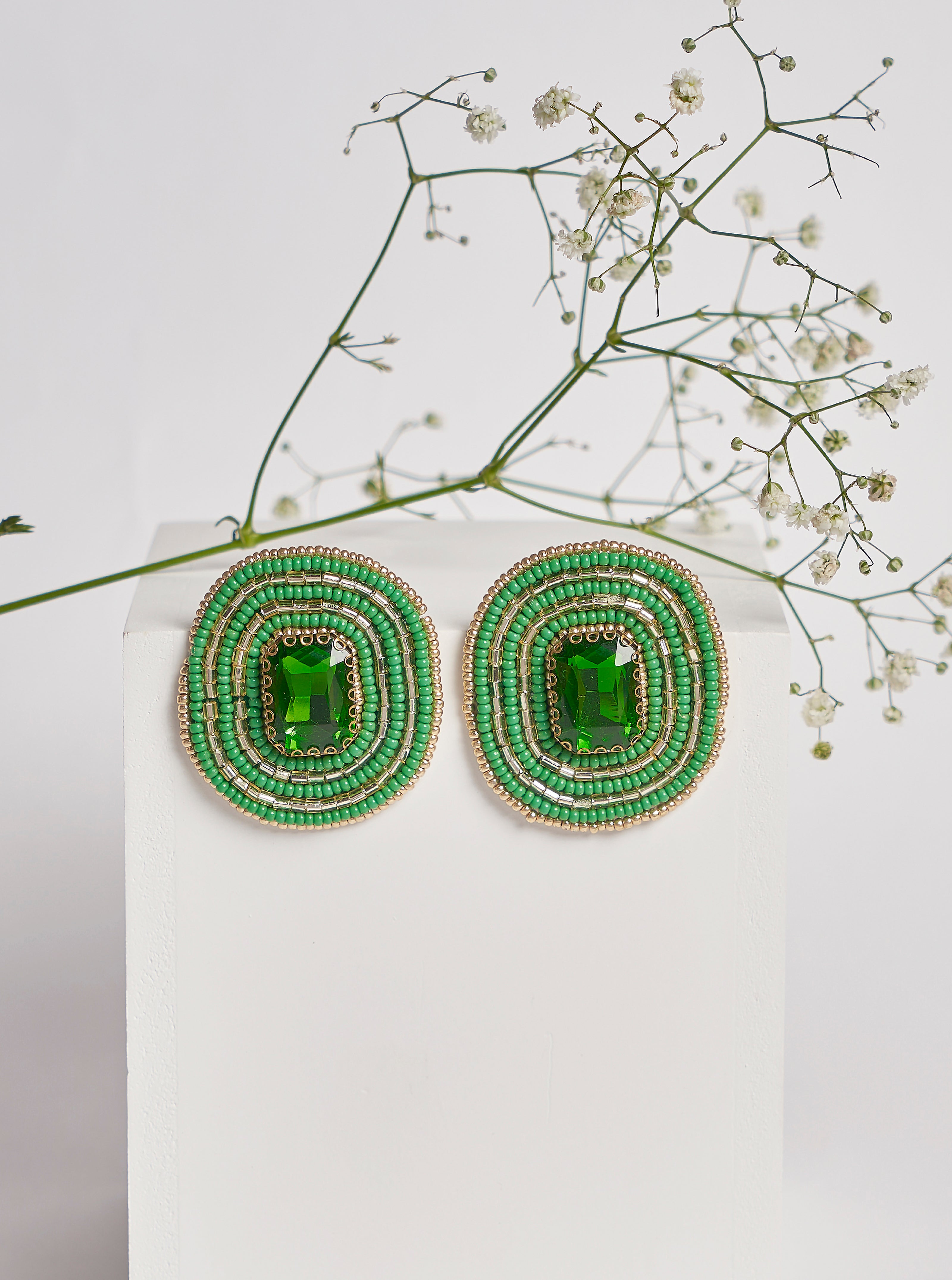Emerald Stud Earrings