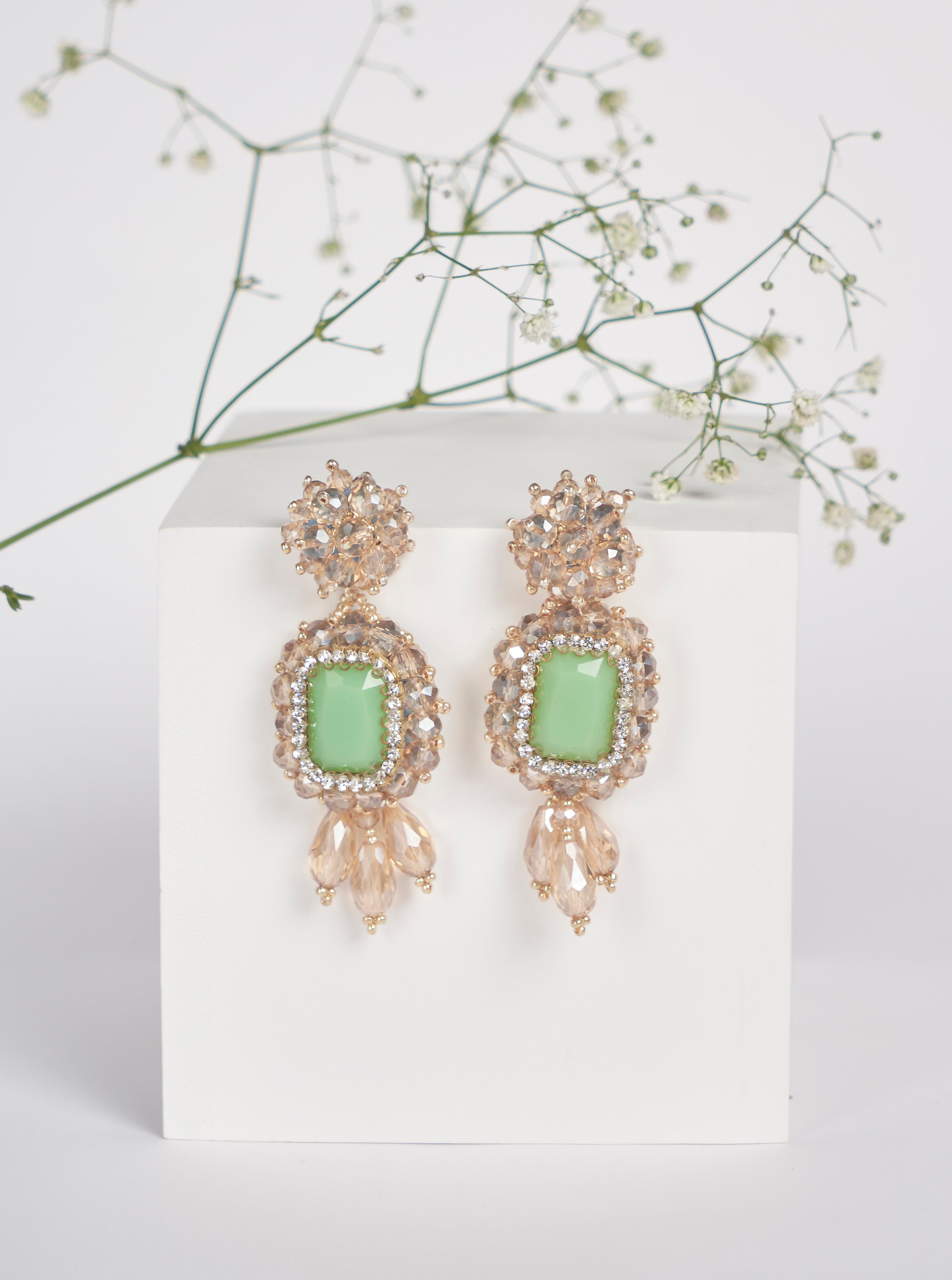 Green Stone Earrings
