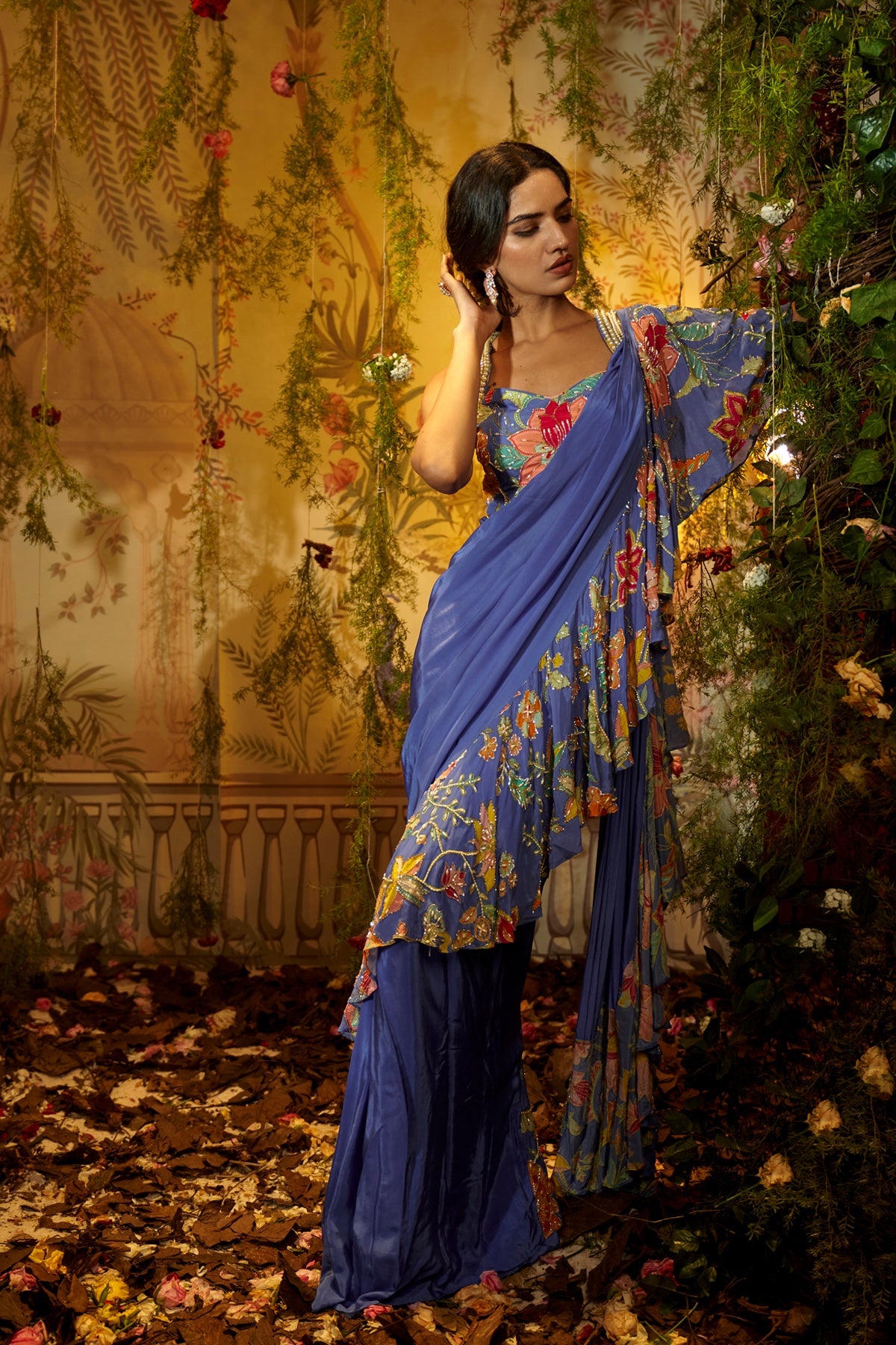 BASANTI FRILL SAREE