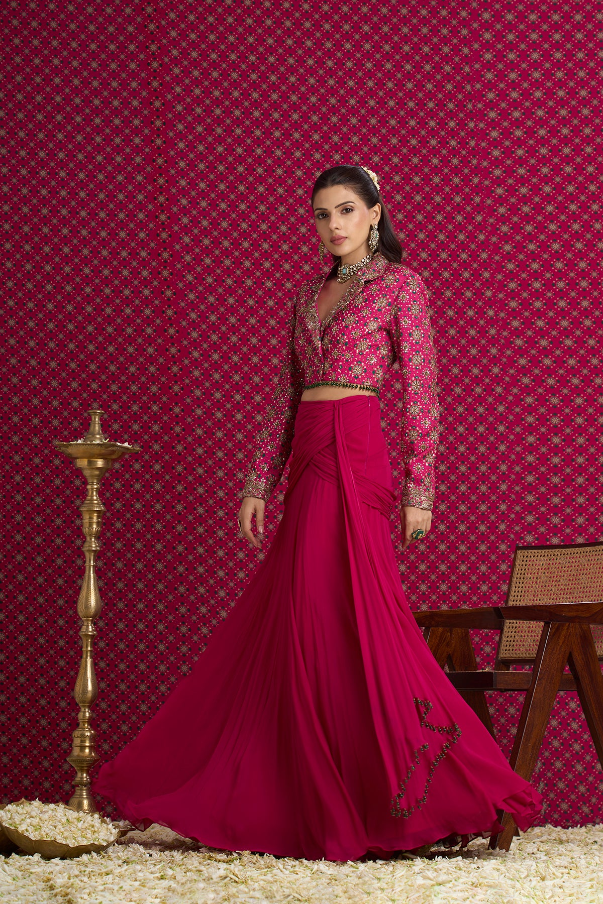 KETAKI DRAPE SKIRT SET
