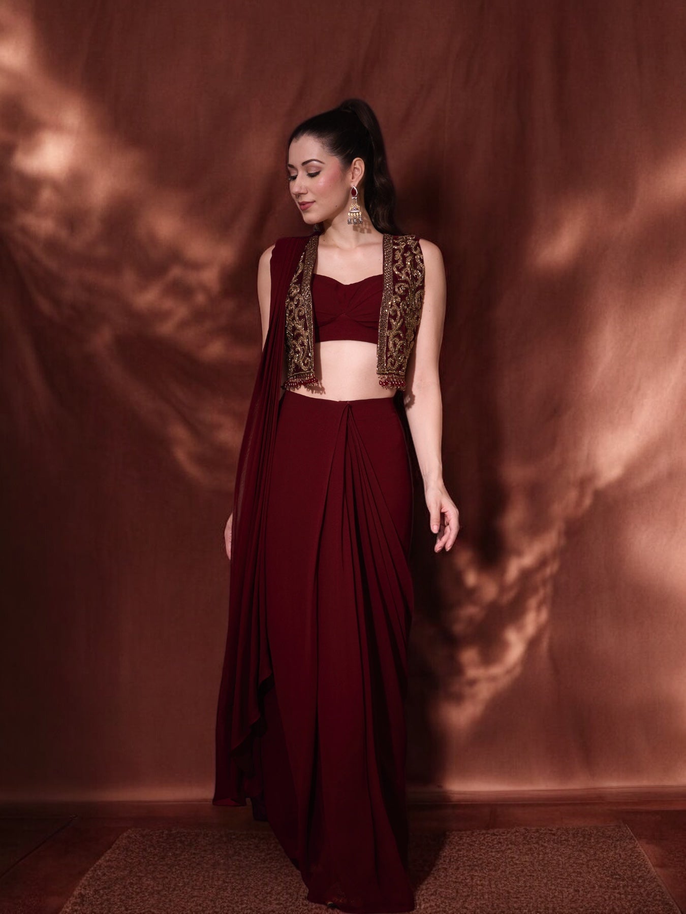 RUDRANI SAREE JACKET SET