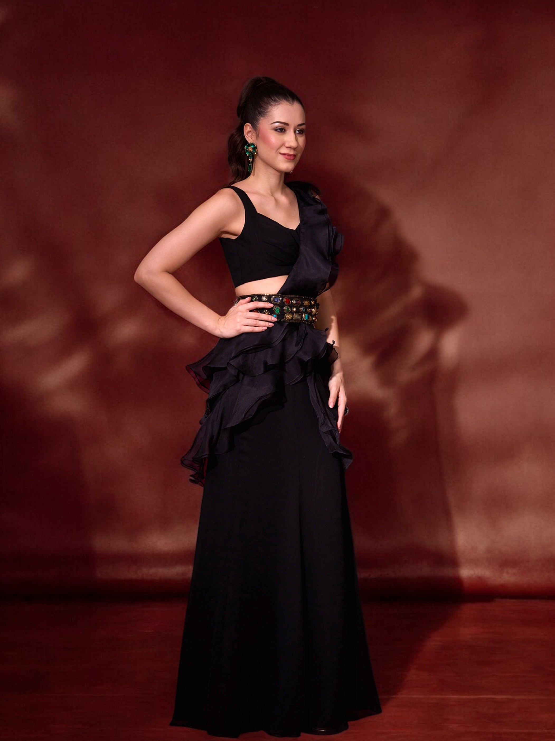 RAATRINI FRILL SAREE