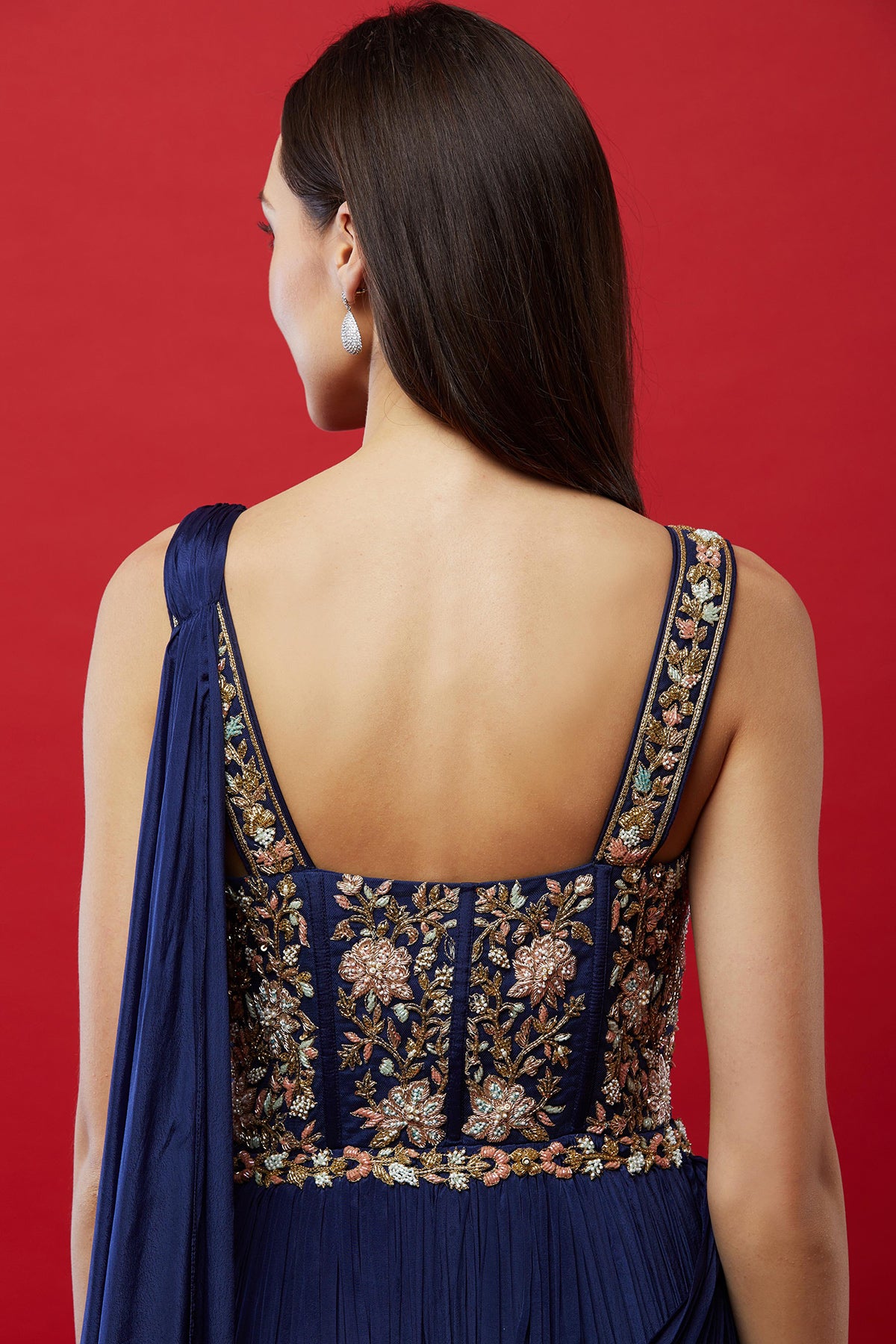 Indigo Corset Anarkali