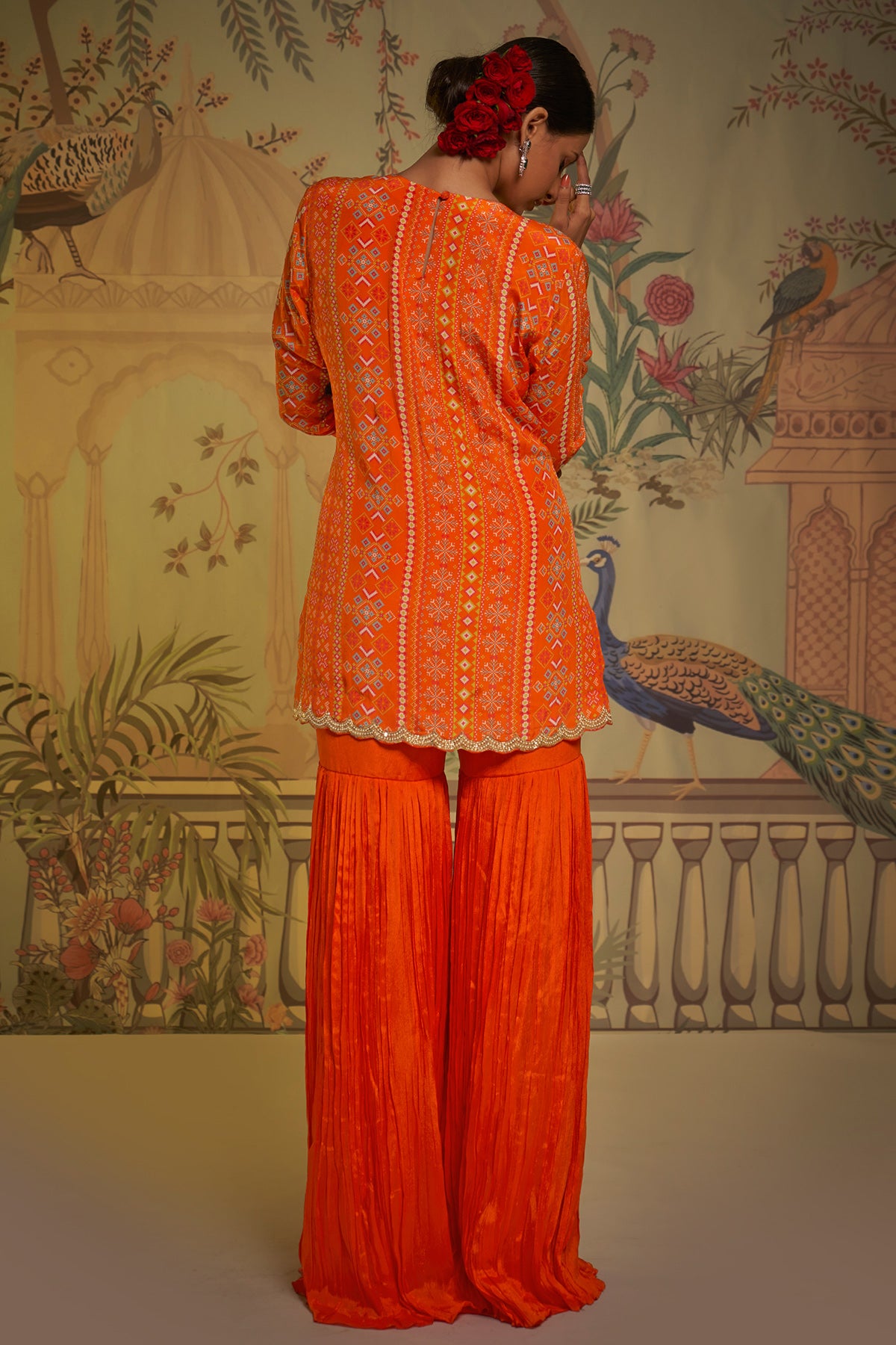 Tangerine Patola Gharara