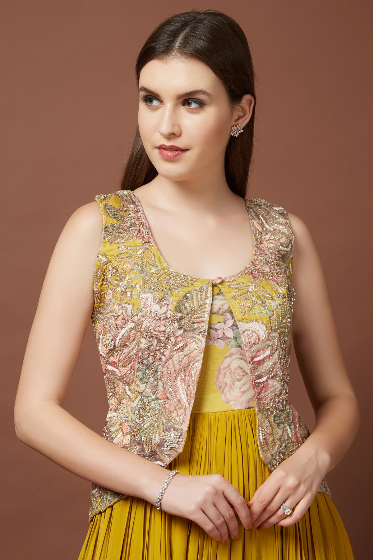 Short Jacket Anarkali set