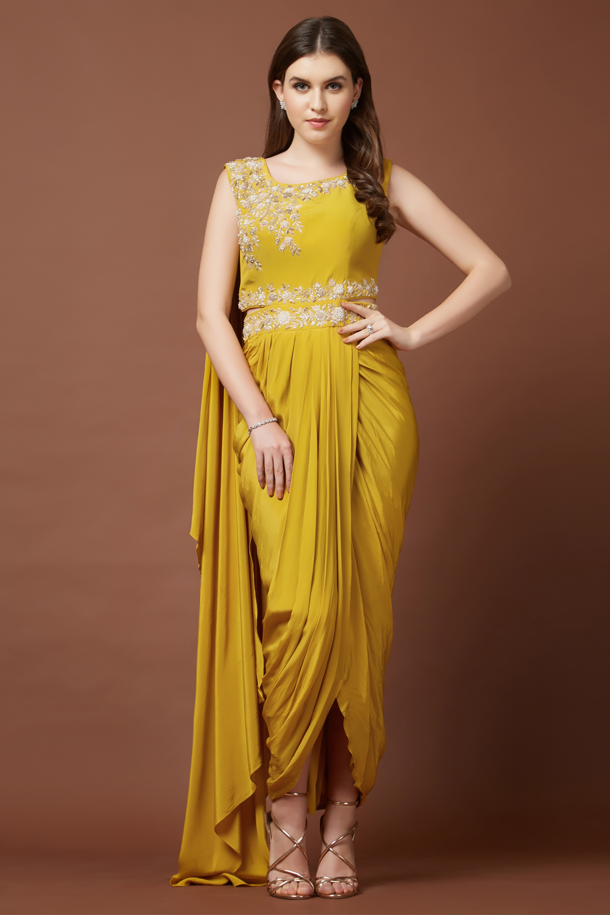 Pre-draped tunic set