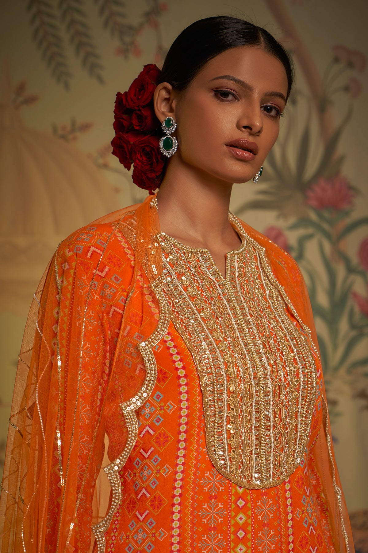 Tangerine Patola Gharara