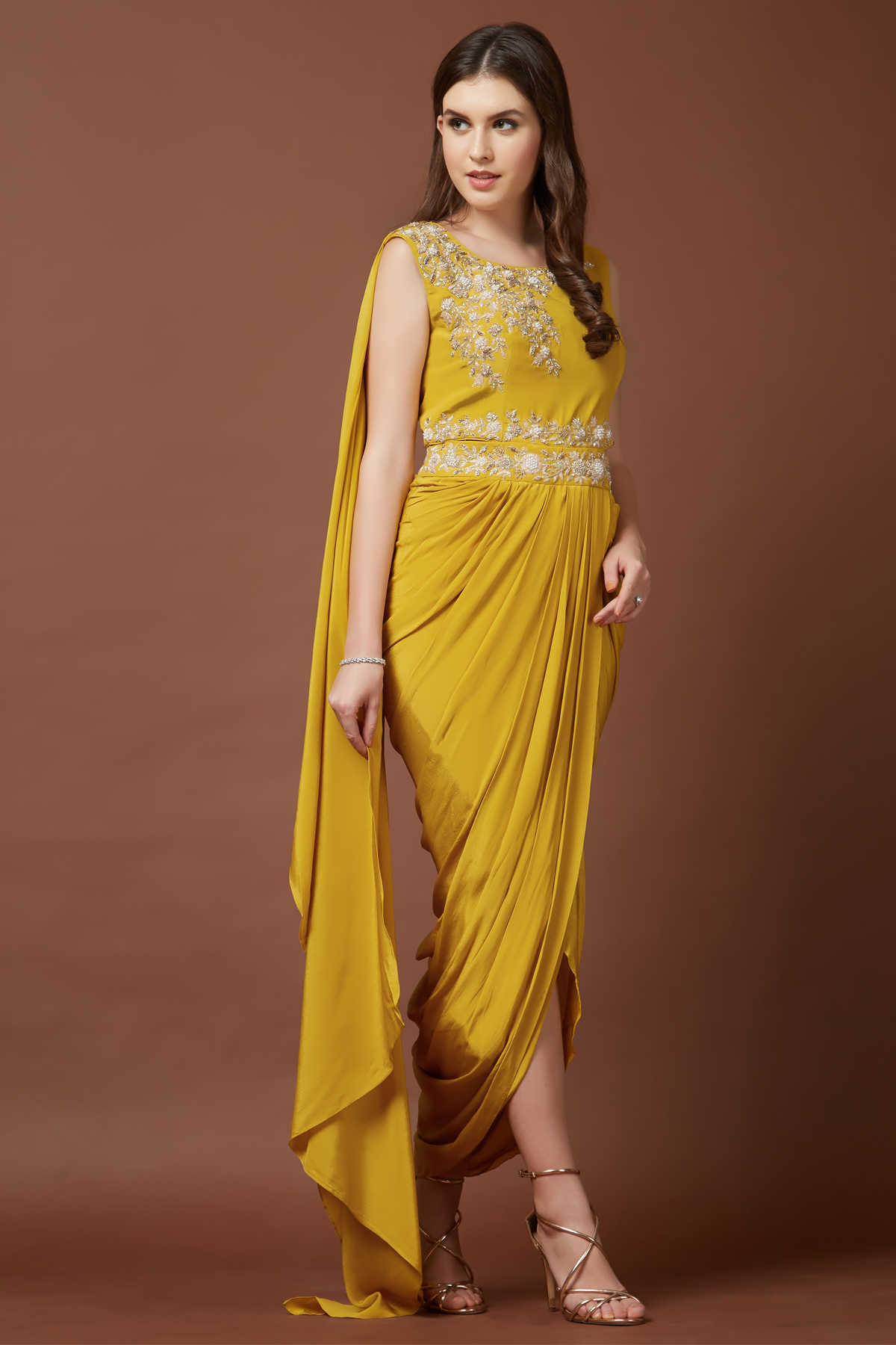 Pre-draped tunic set