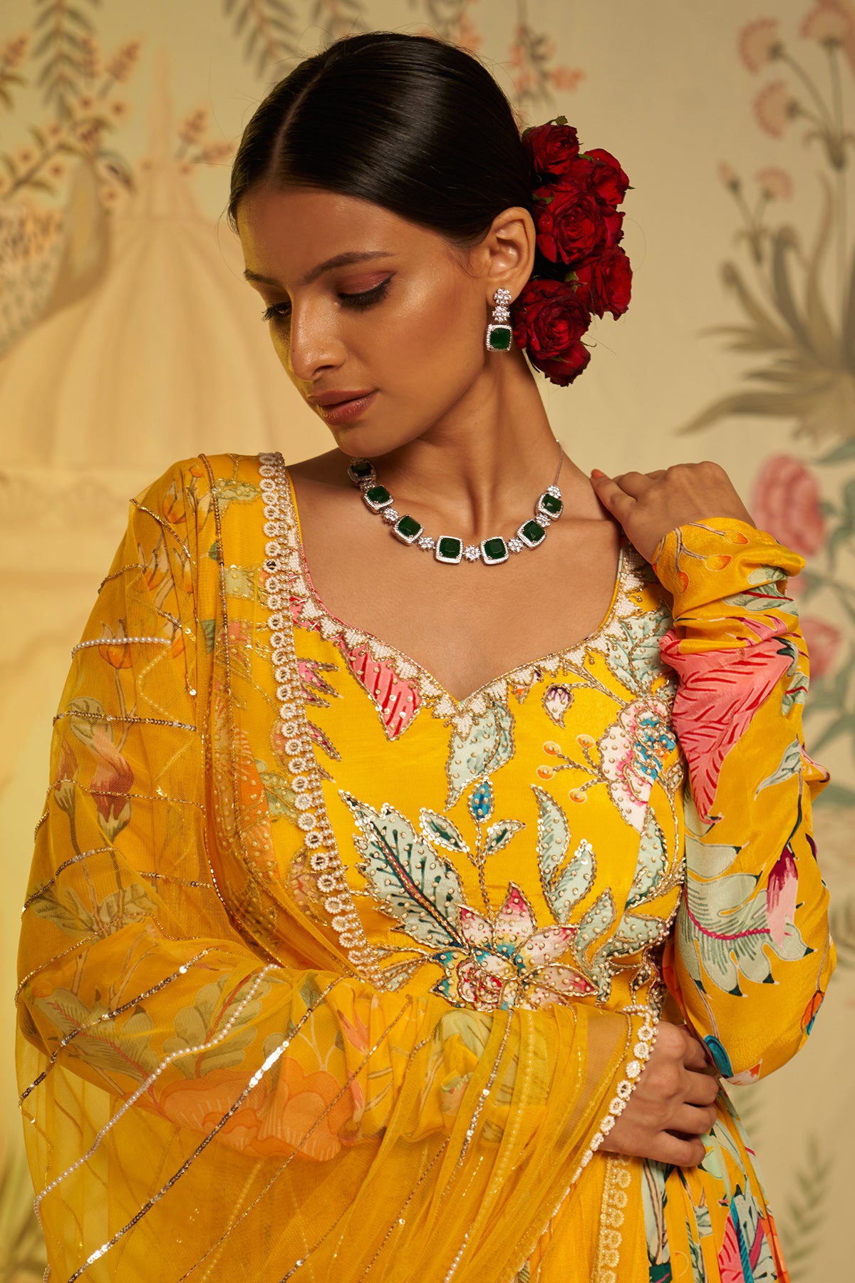 Amber Floral Anarkali