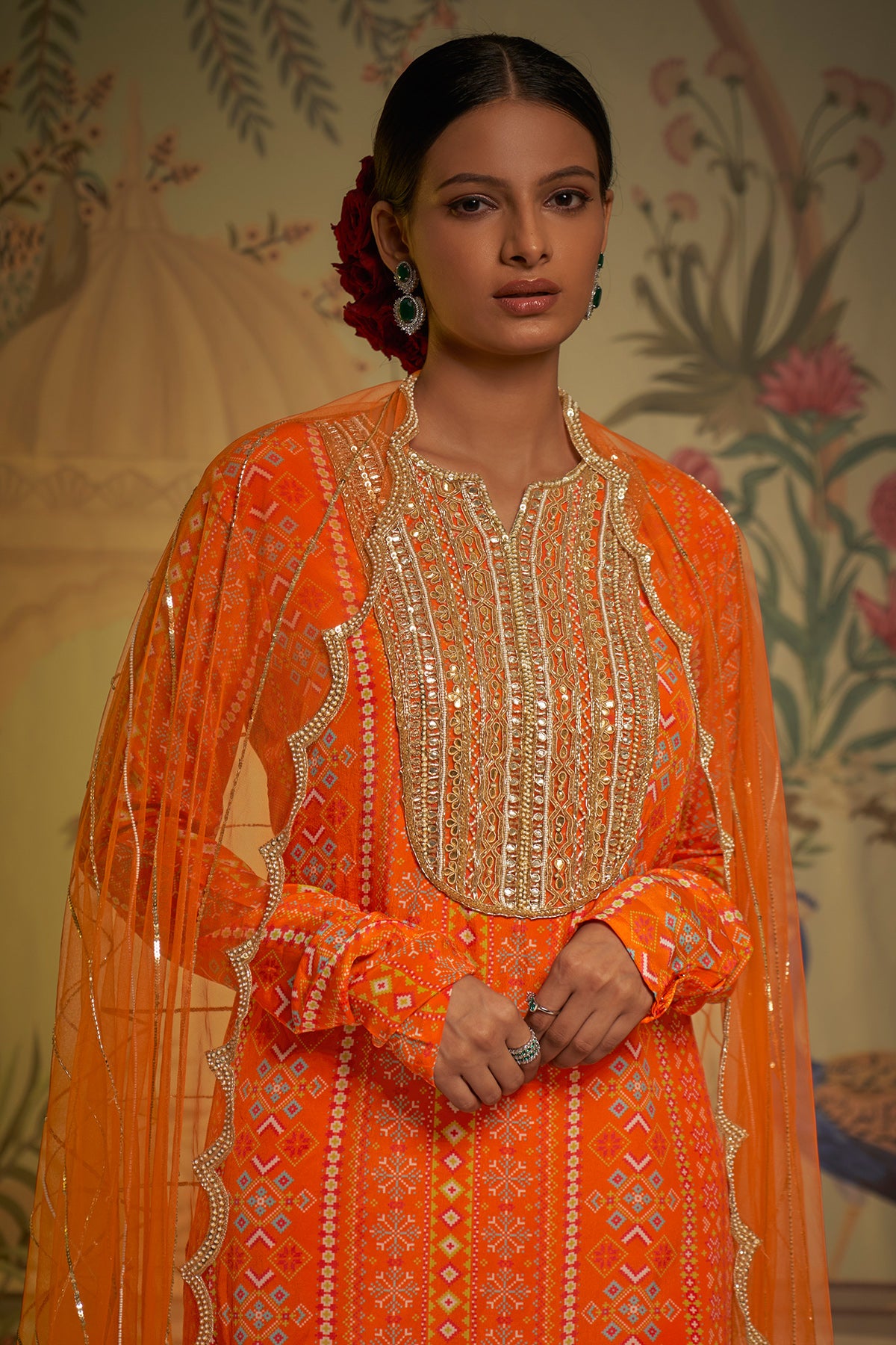 Tangerine Patola Gharara