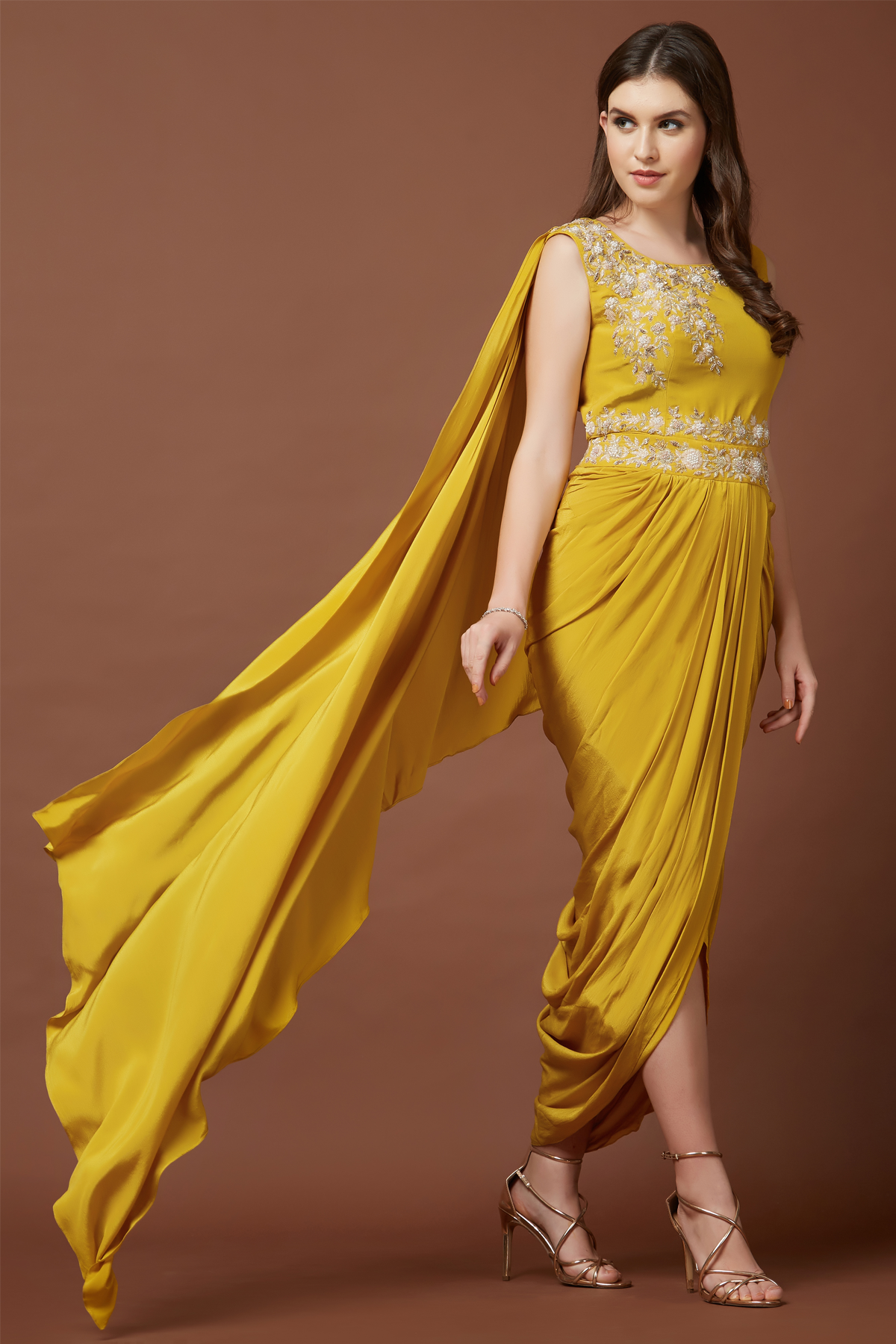 Pre-draped tunic set