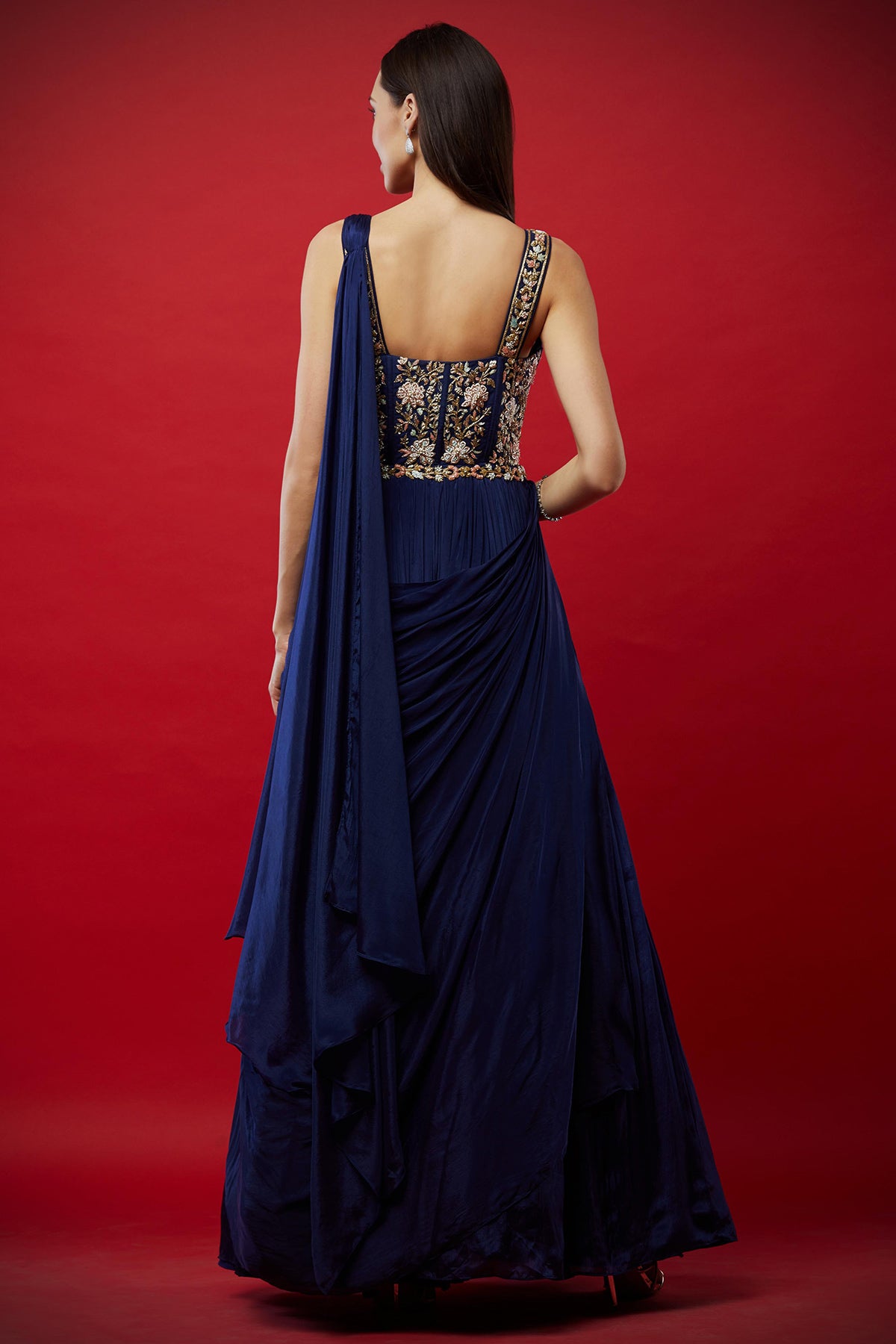 Indigo Corset Anarkali