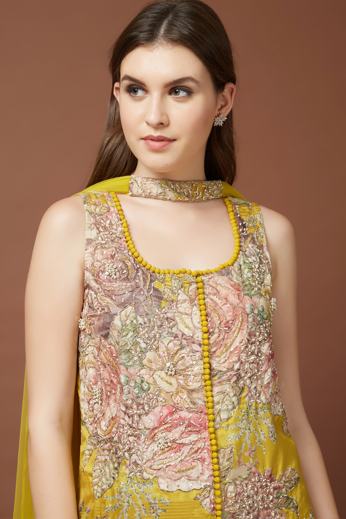 Yellow Palazzo Tunic Set