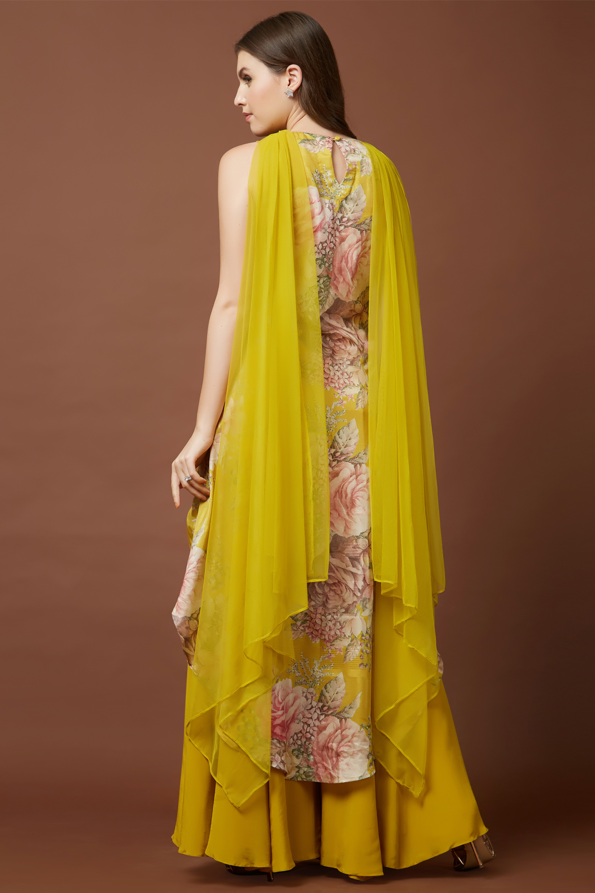 Yellow Palazzo Tunic Set