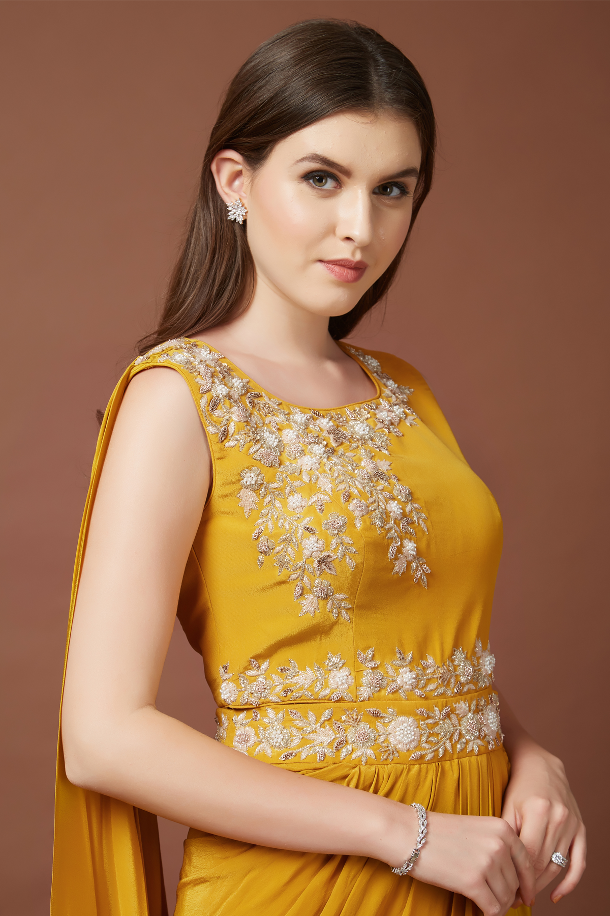 Pre-draped tunic set