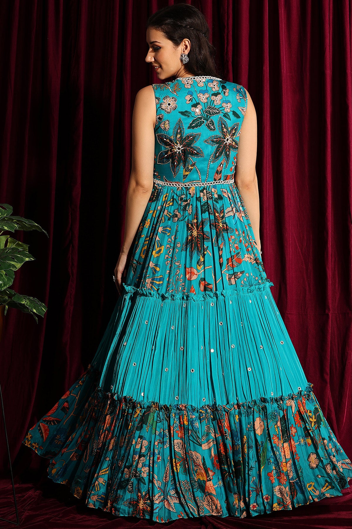Gathered Anarkali Gown