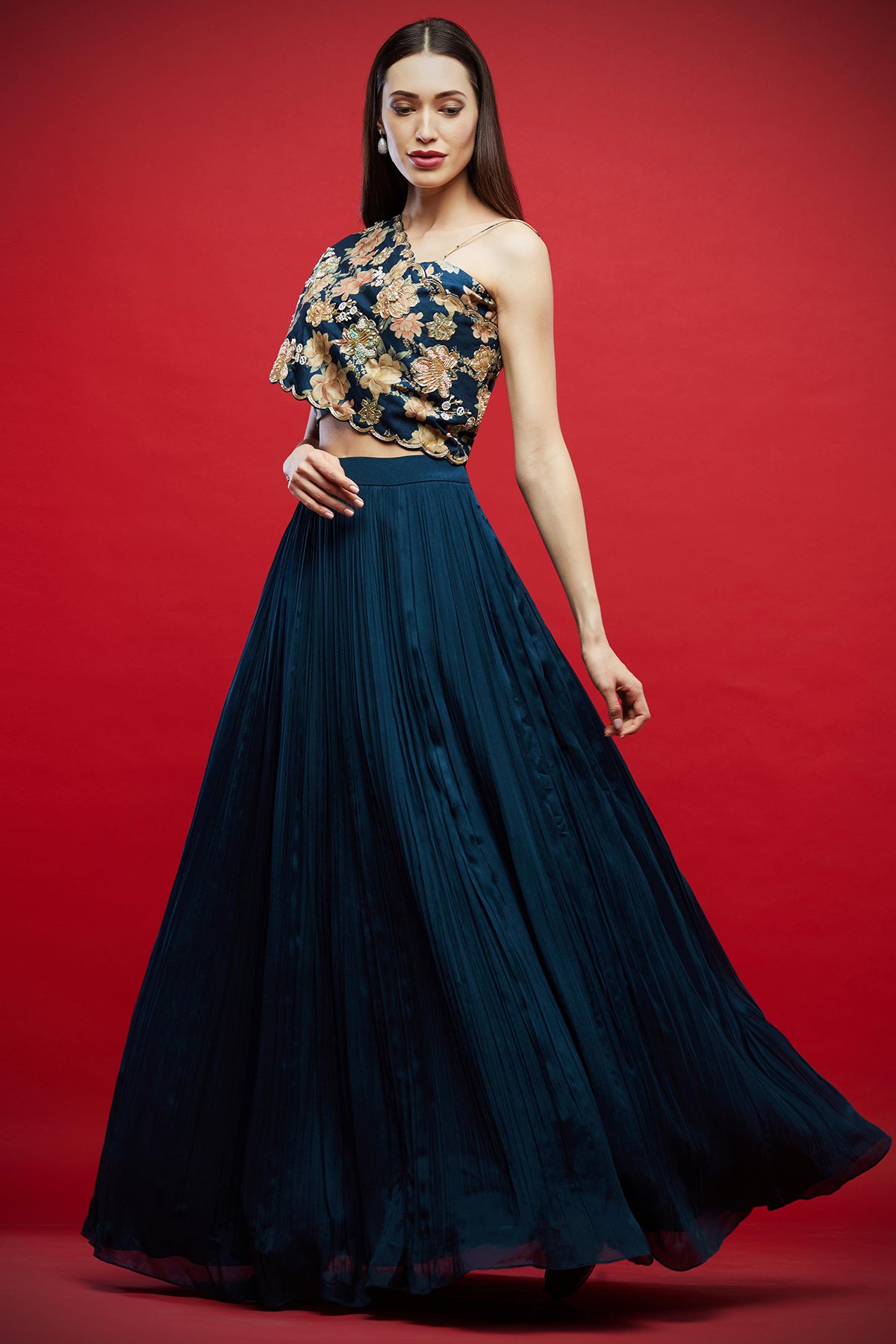 Short Cape Lehenga Set