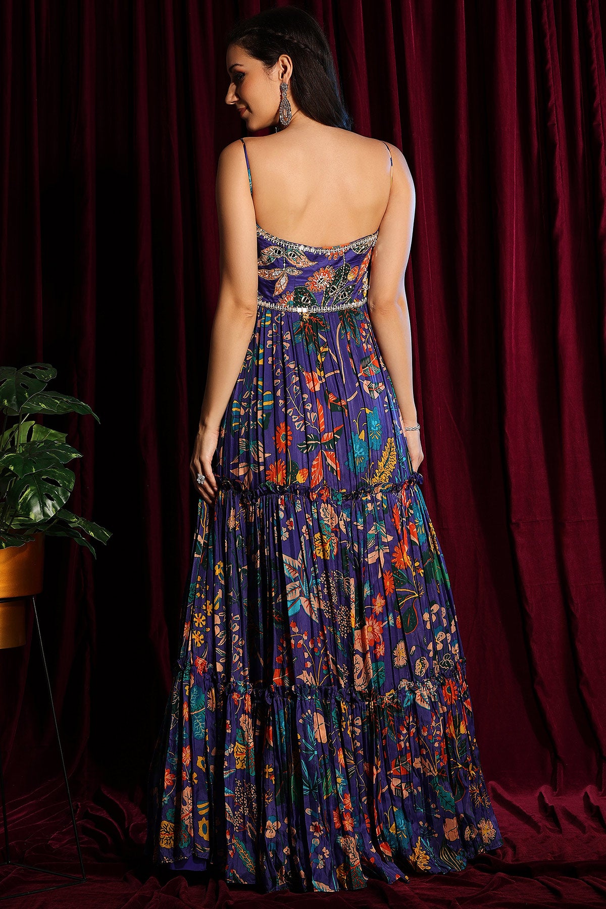 Printed Layered Anarkali Gown