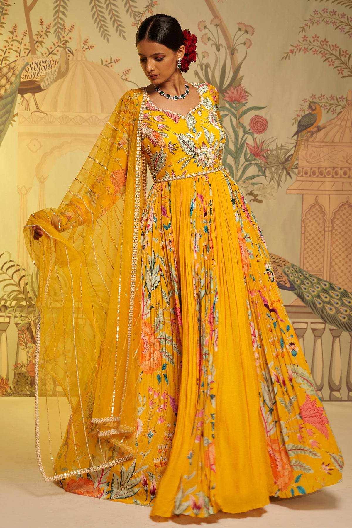 Amber Floral Anarkali