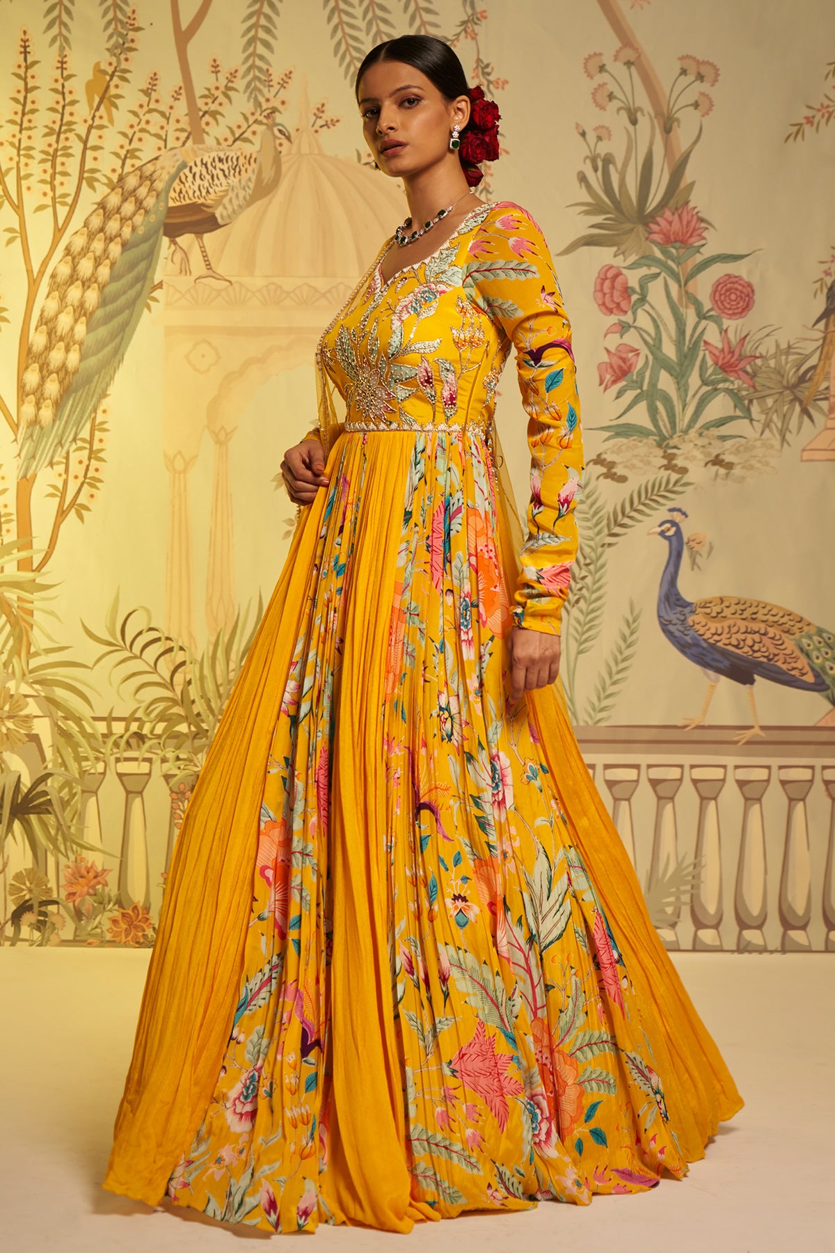 Amber Floral Anarkali