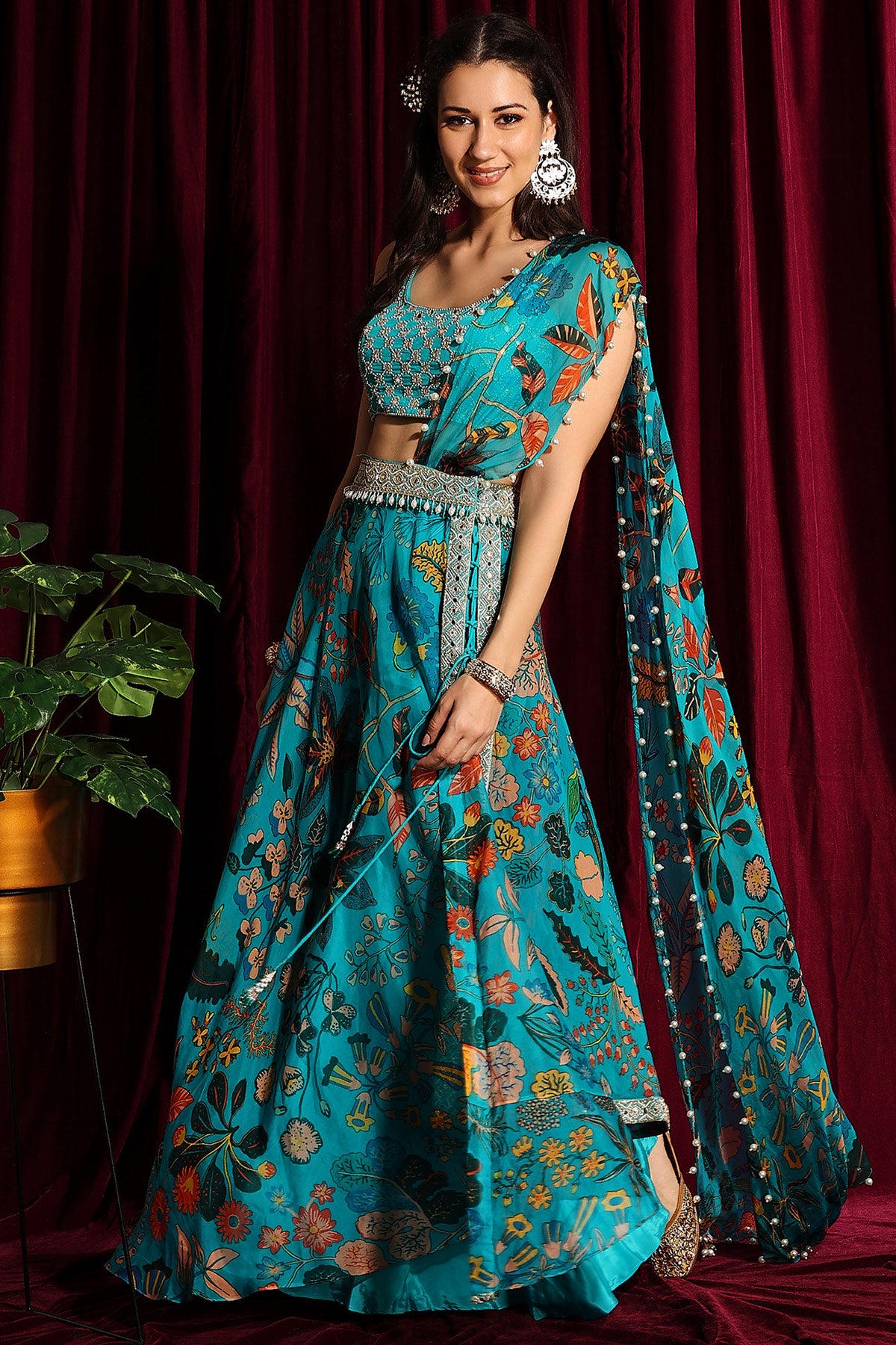 Gharara With Blouse And A Drape Saree