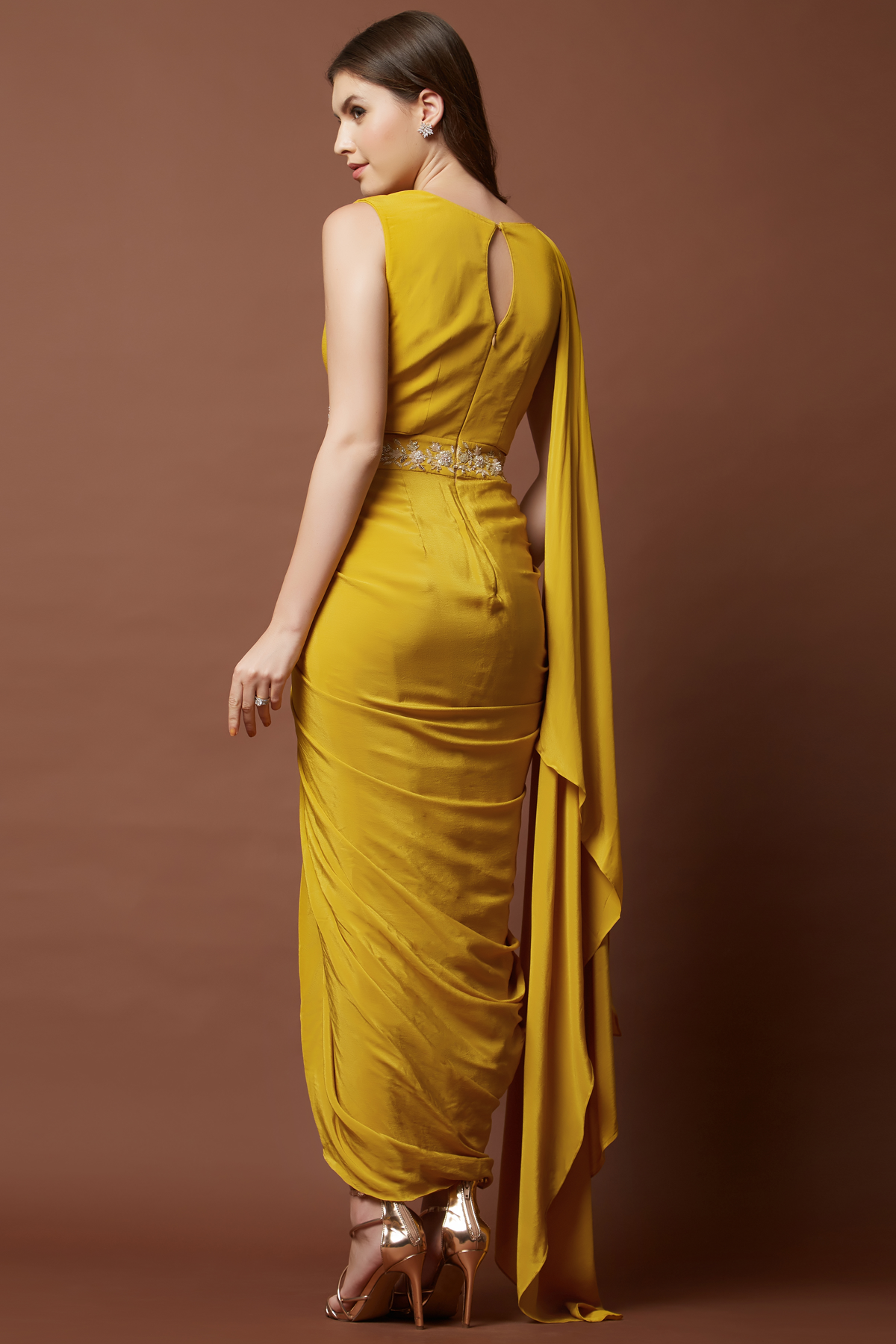 Pre-draped tunic set