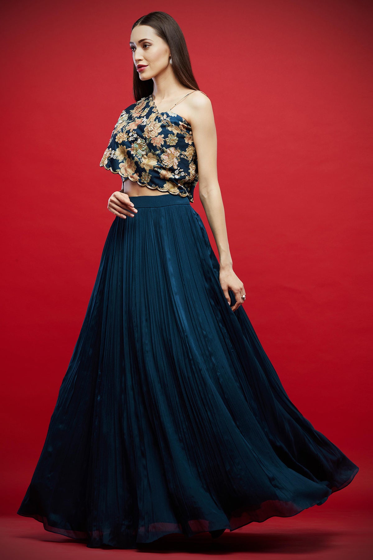 Short Cape Lehenga Set