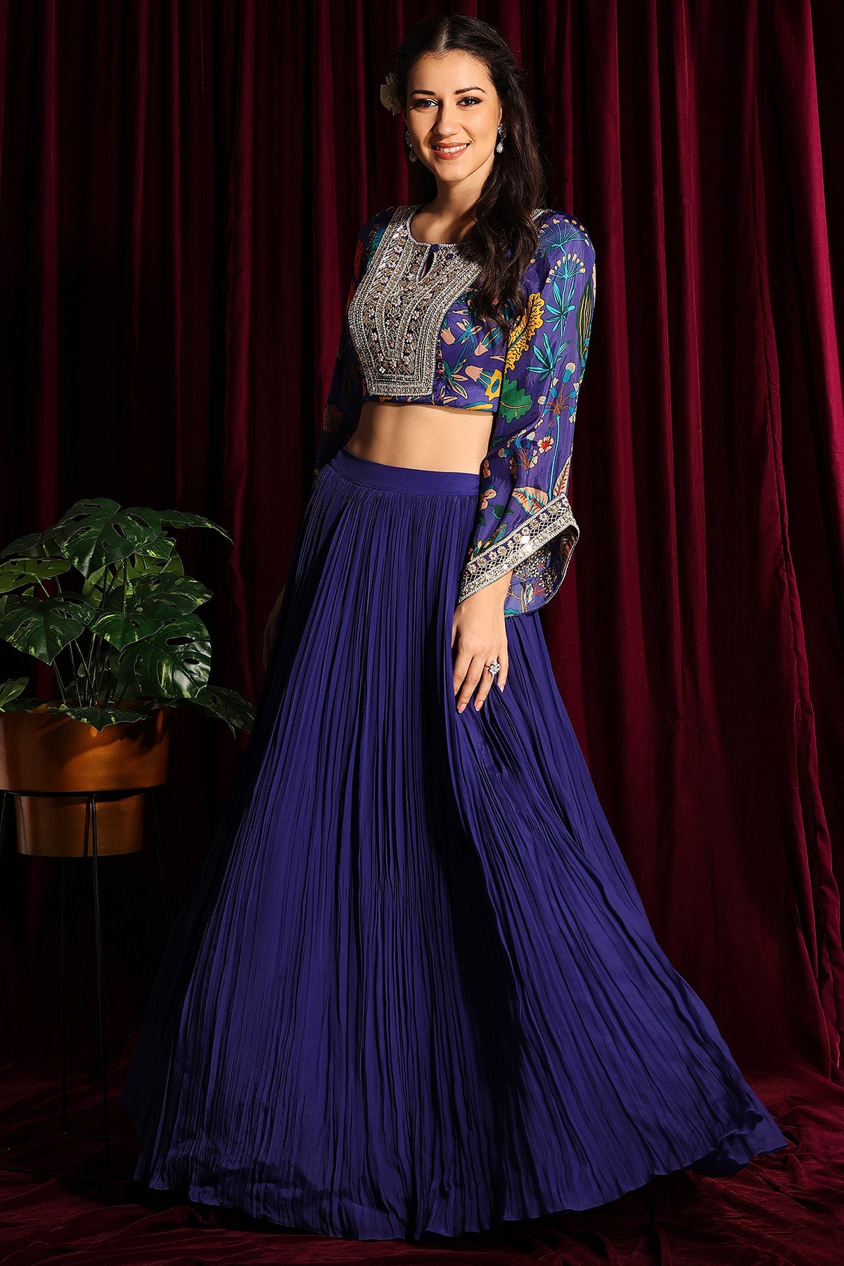Angel Sleeves Lehenga Set