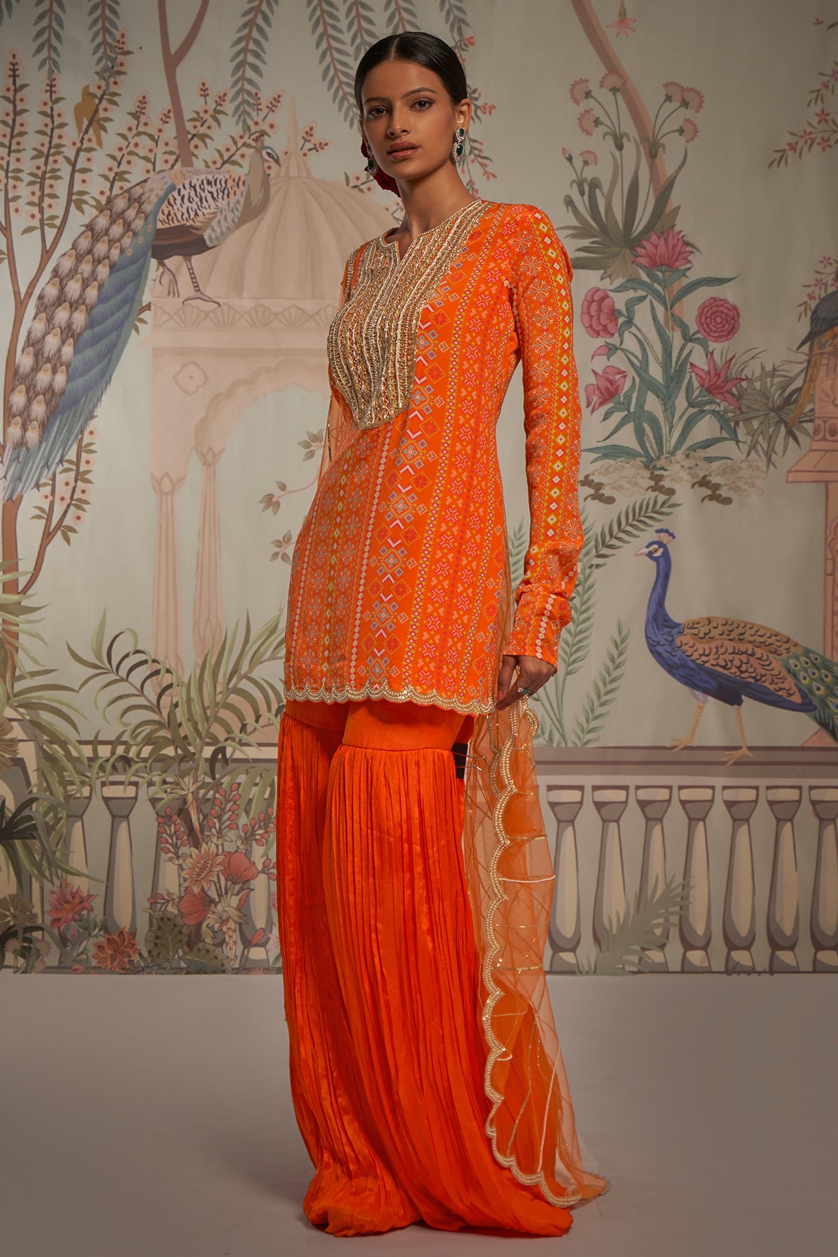 Tangerine Patola Gharara