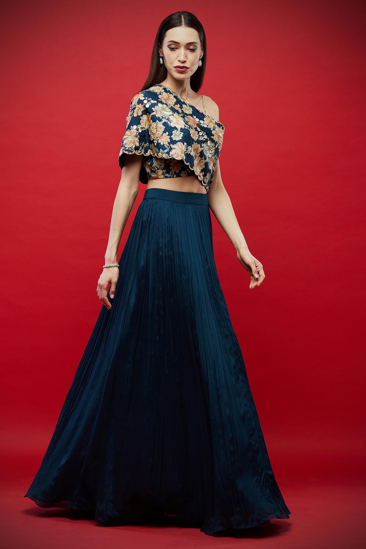 Short Cape Lehenga Set