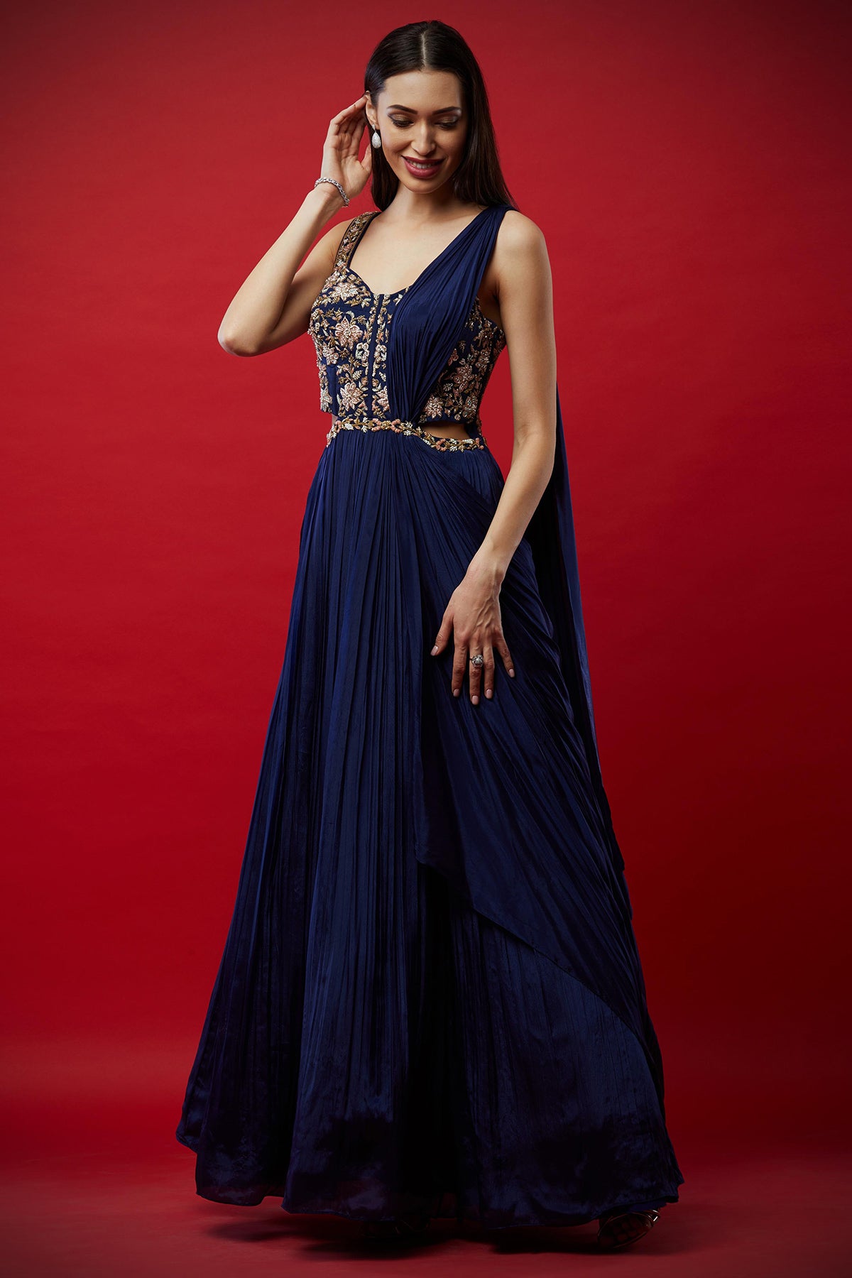 Indigo Corset Anarkali