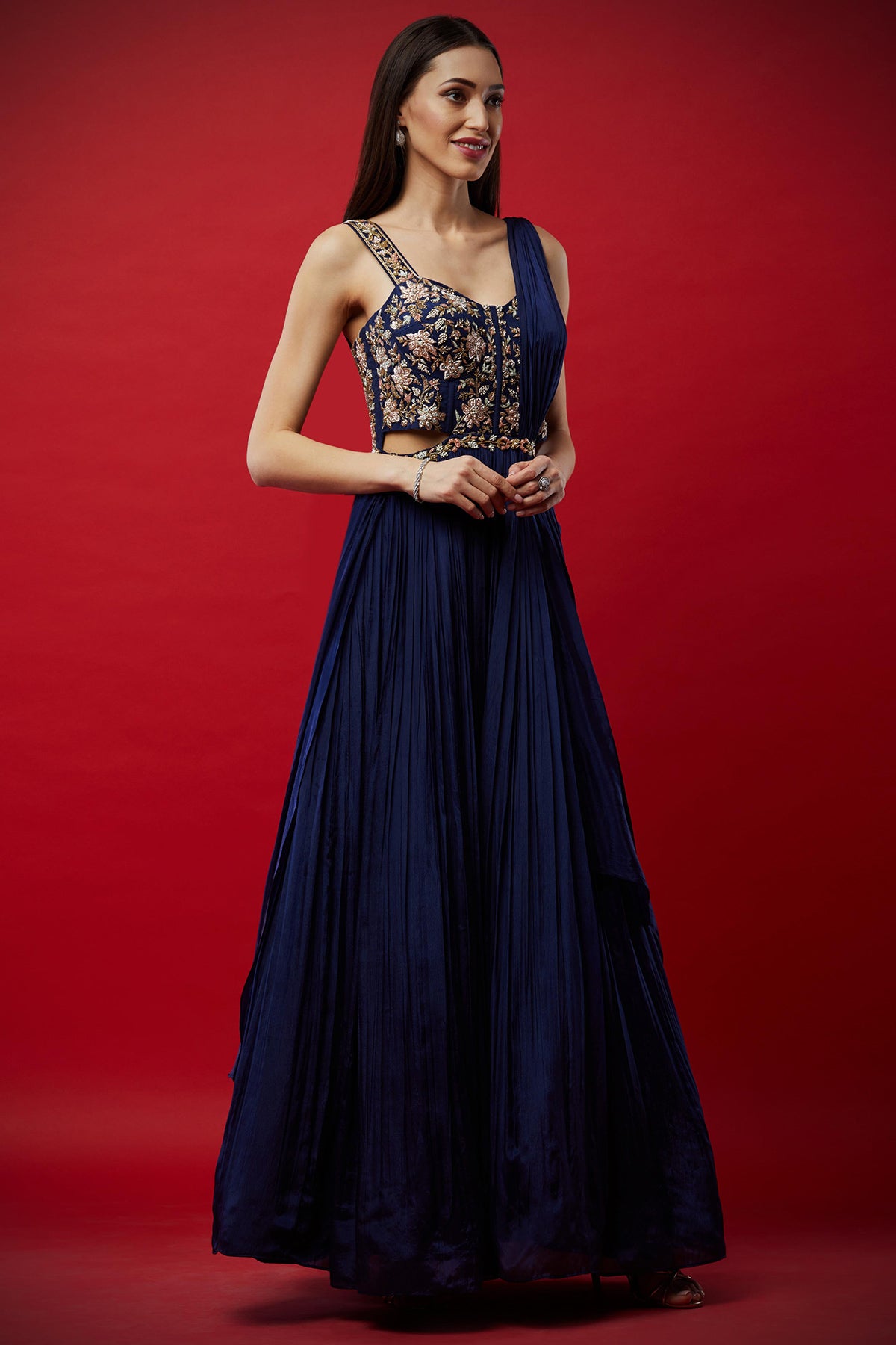 Indigo Corset Anarkali