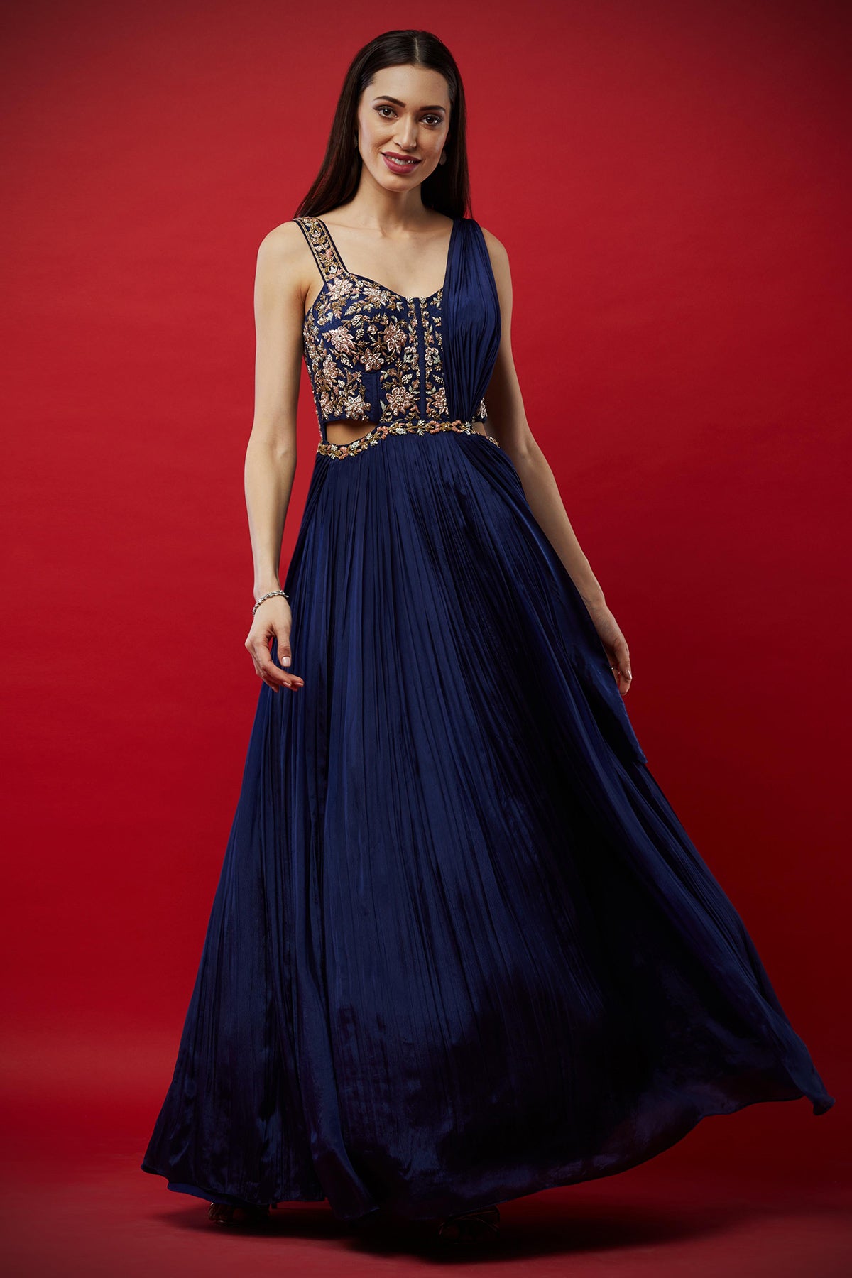 Indigo Corset Anarkali
