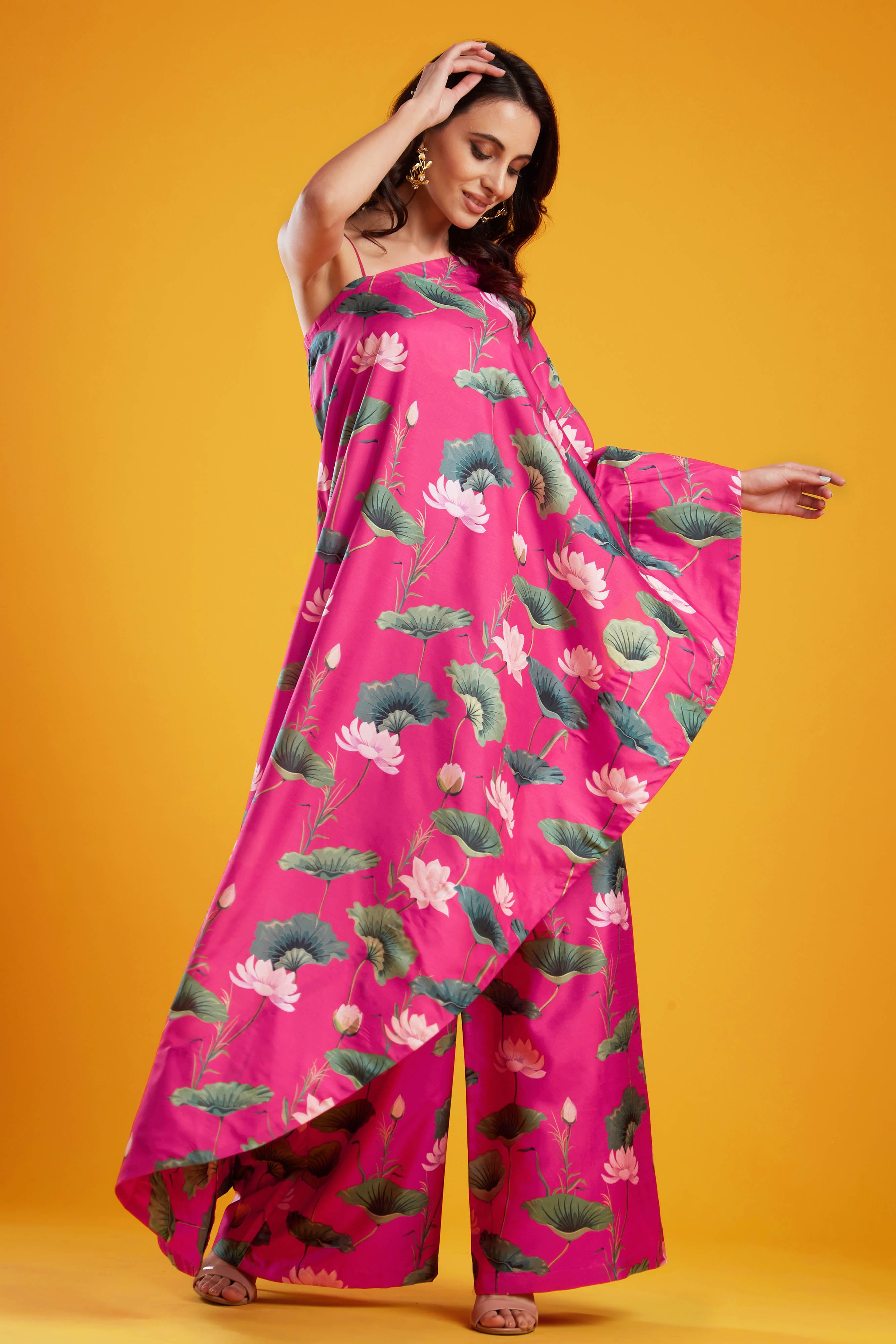 One Shoulder Kaftan Set
