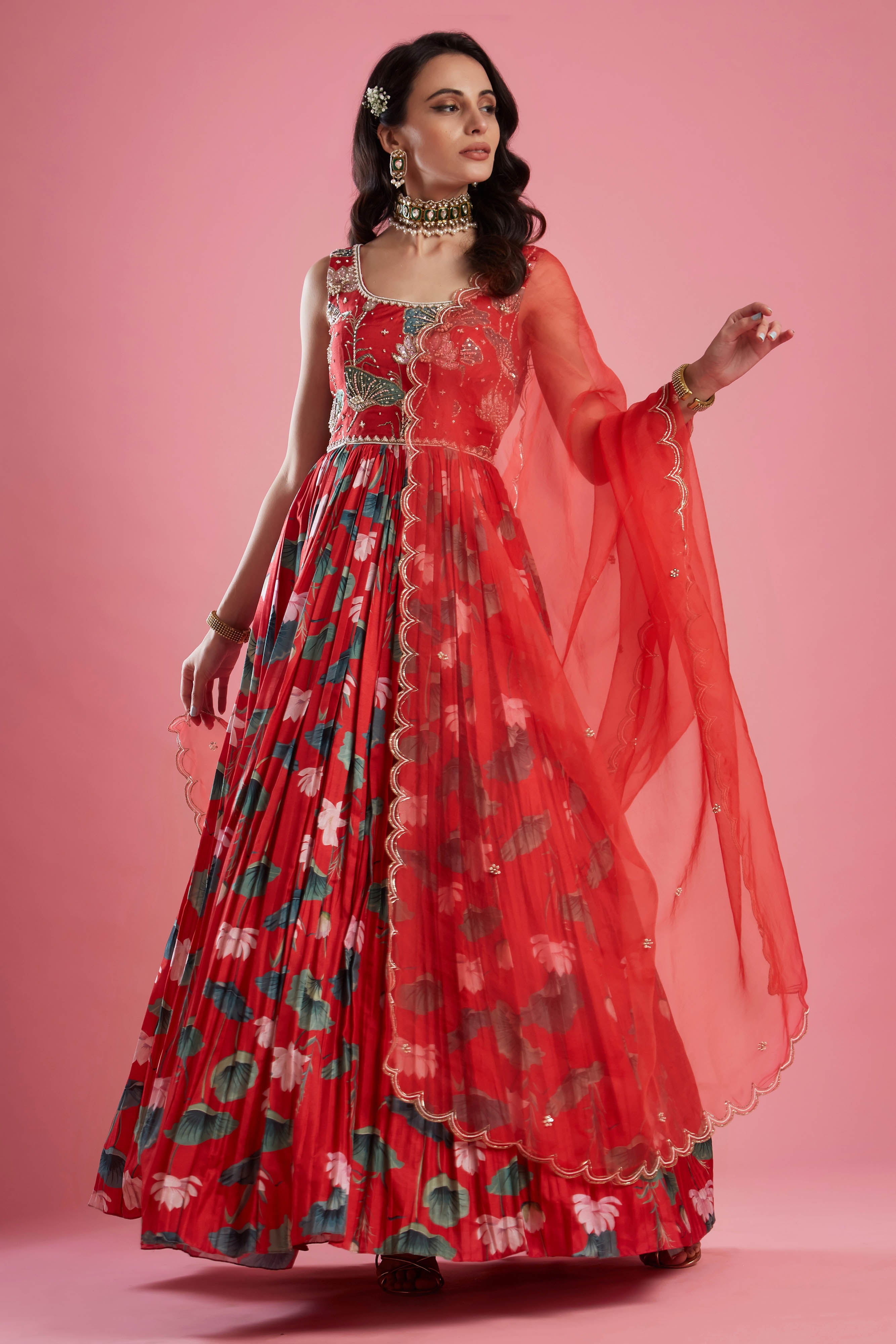 Criss Cross Back Anarkali