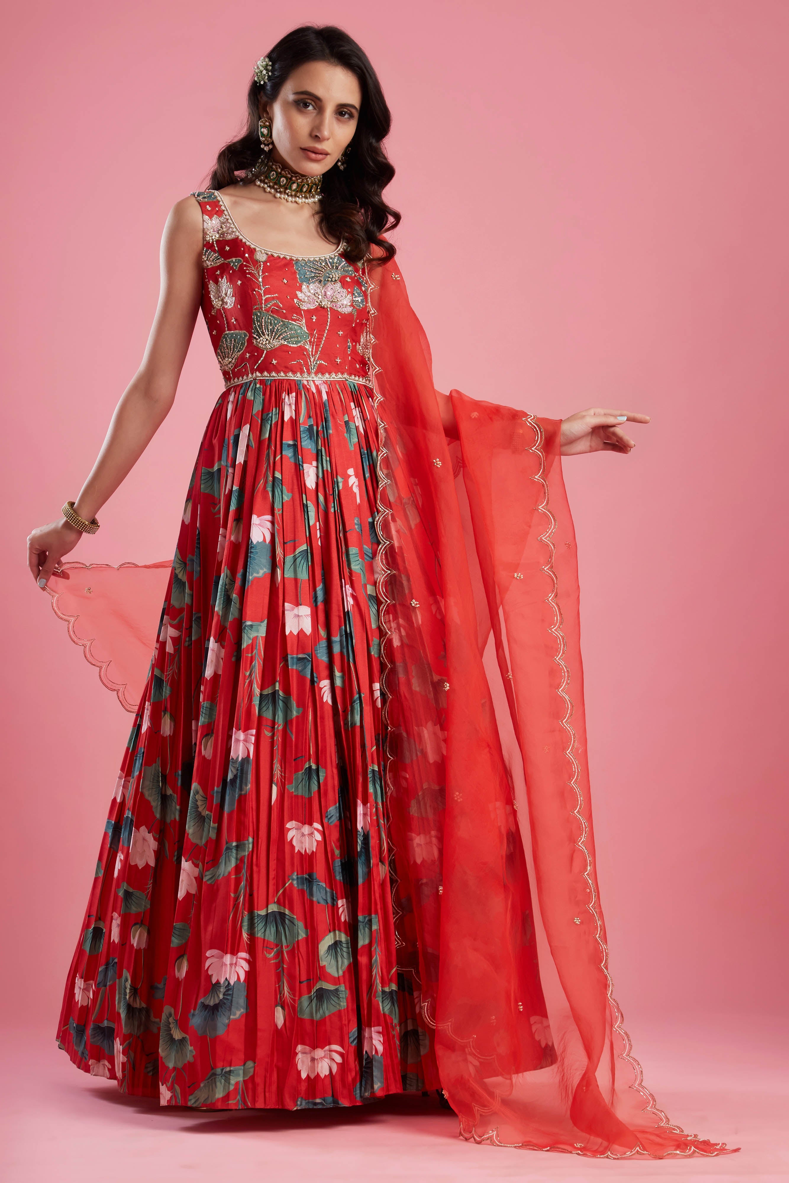 Criss Cross Back Anarkali