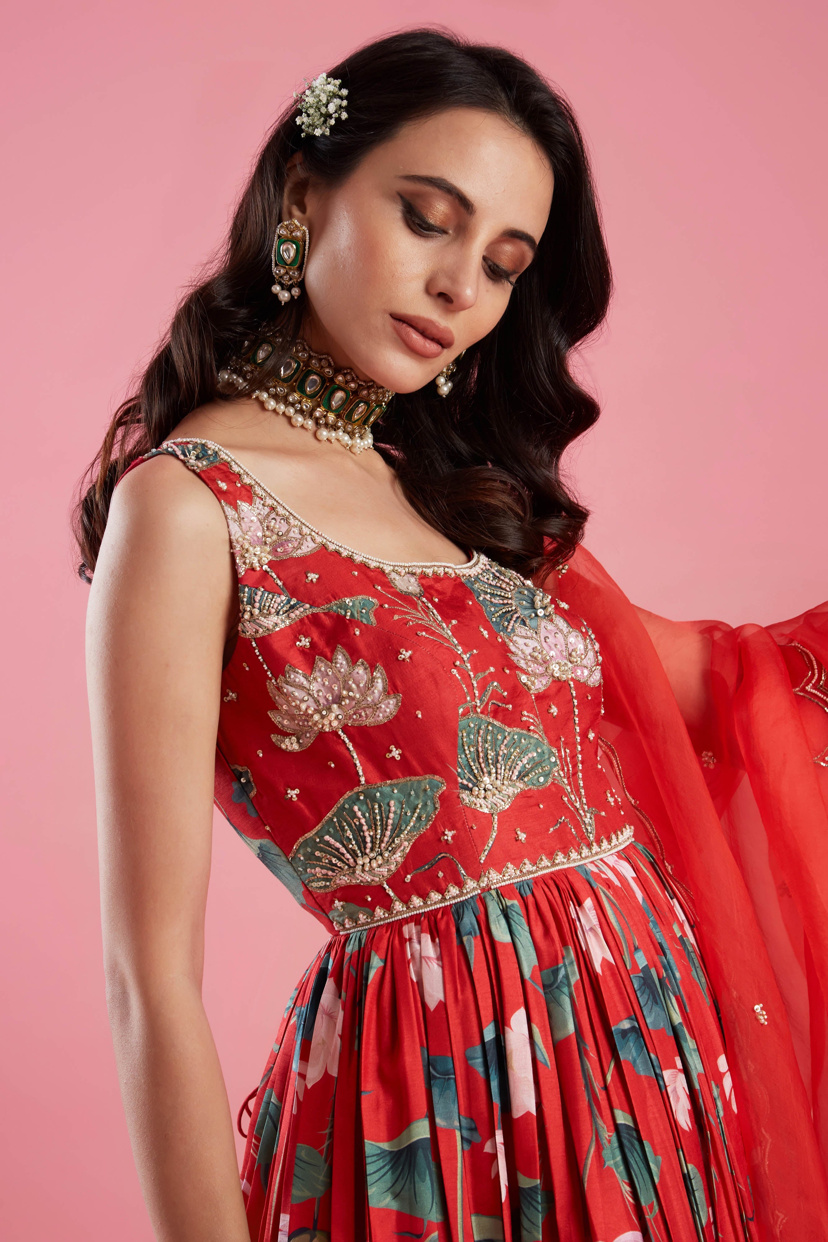 Criss Cross Back Anarkali