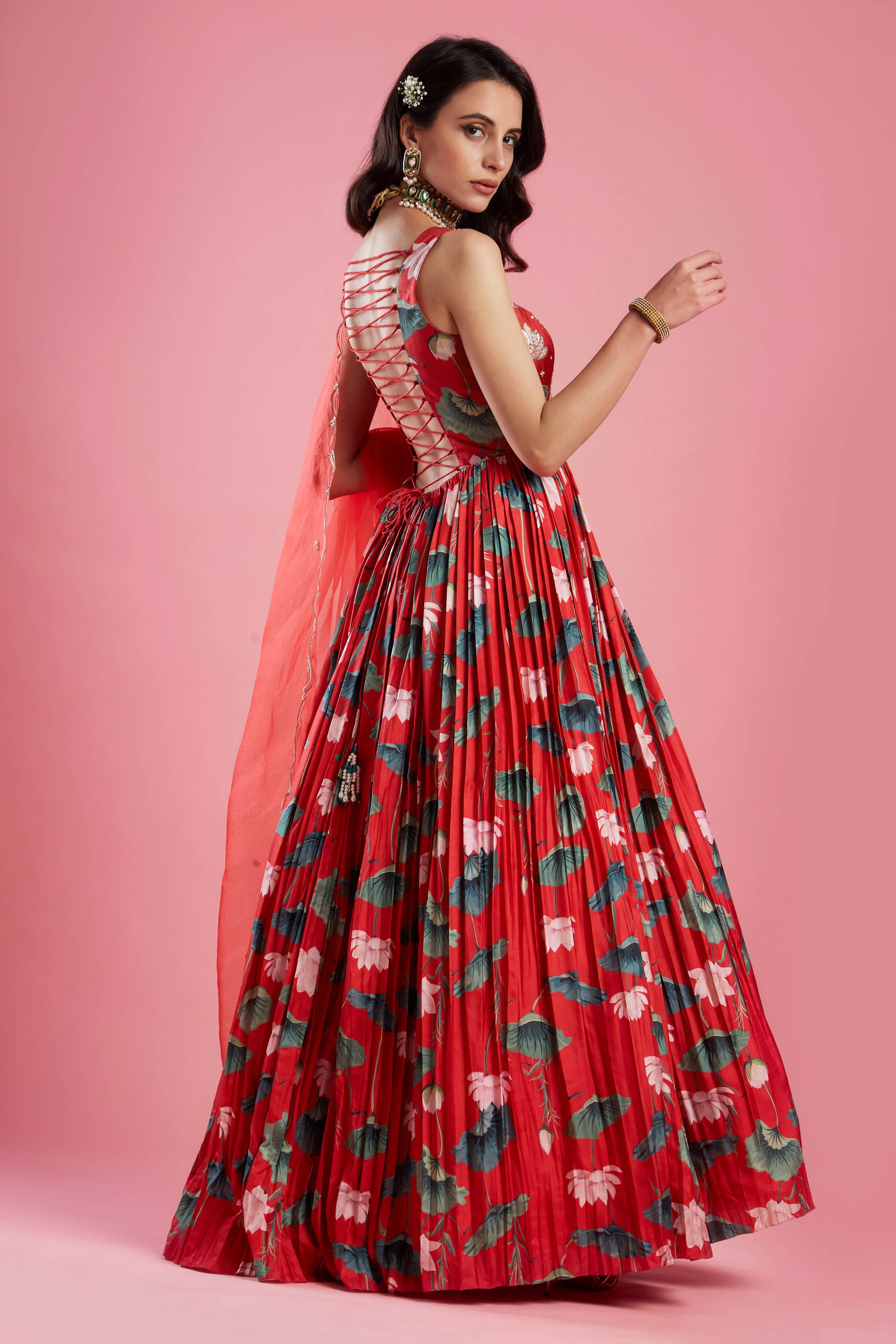 Criss Cross Back Anarkali