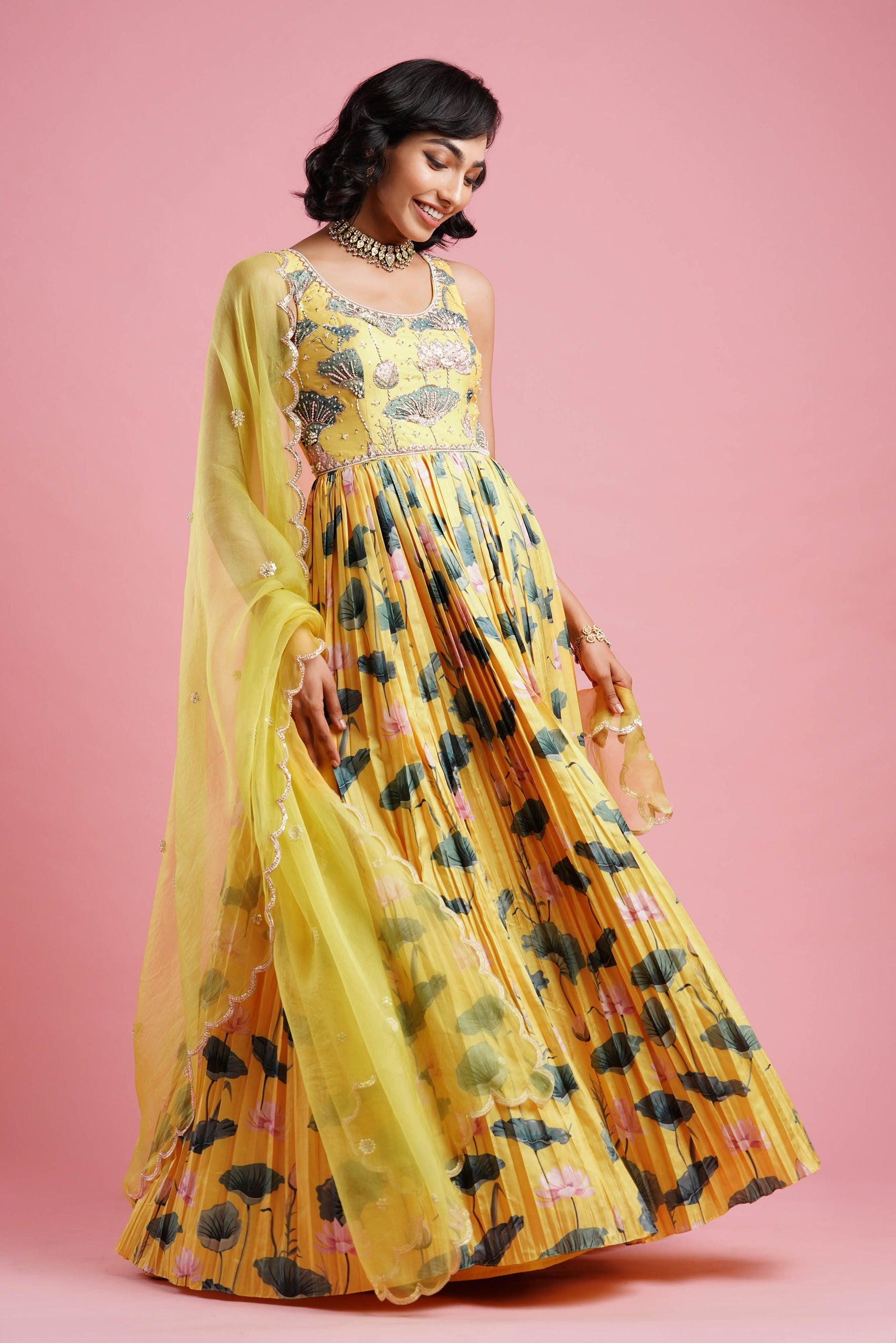 Criss Cross back Anarkali