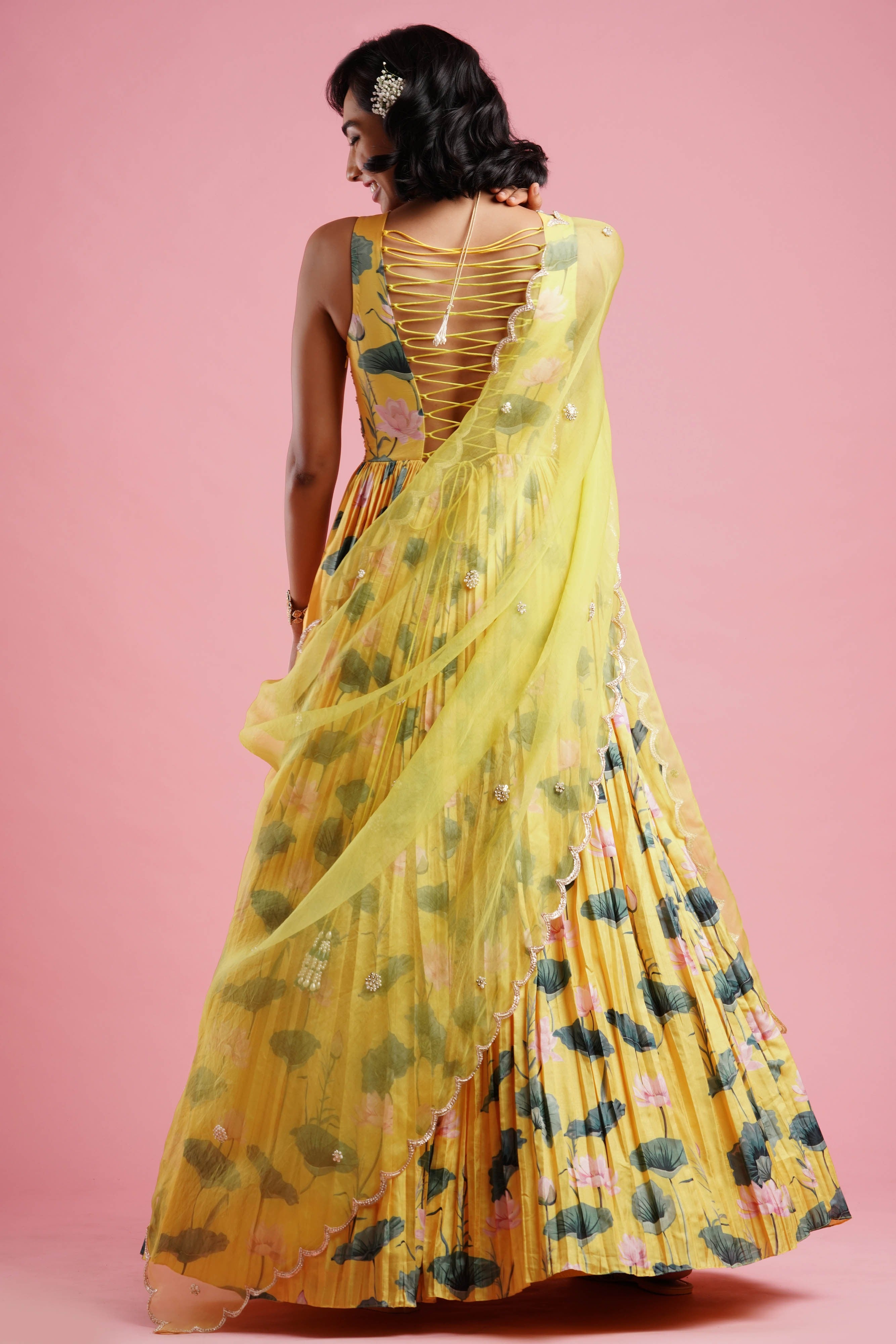 Criss Cross back Anarkali