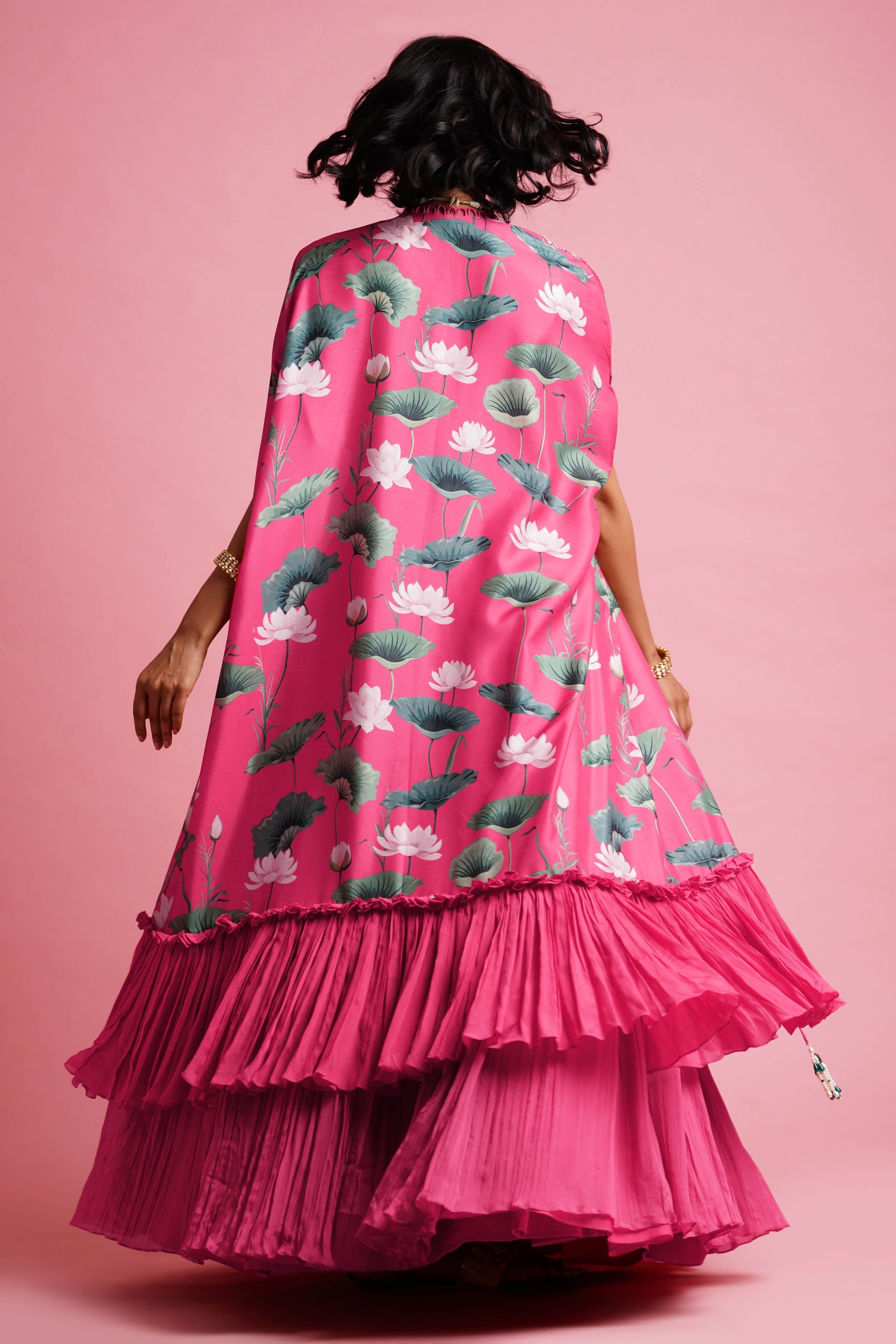 Printed Cape Lehenga