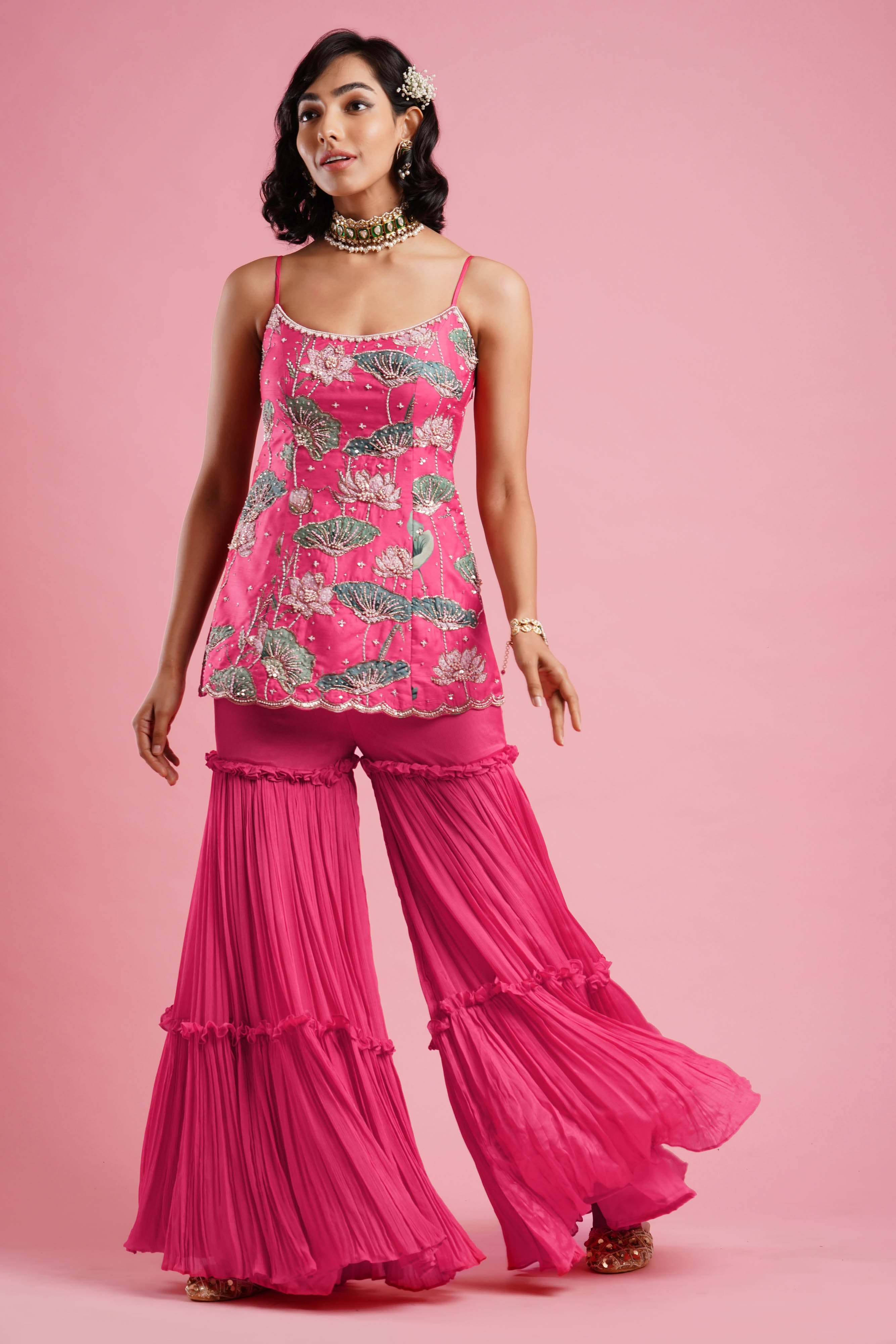 Short tunic gharara set