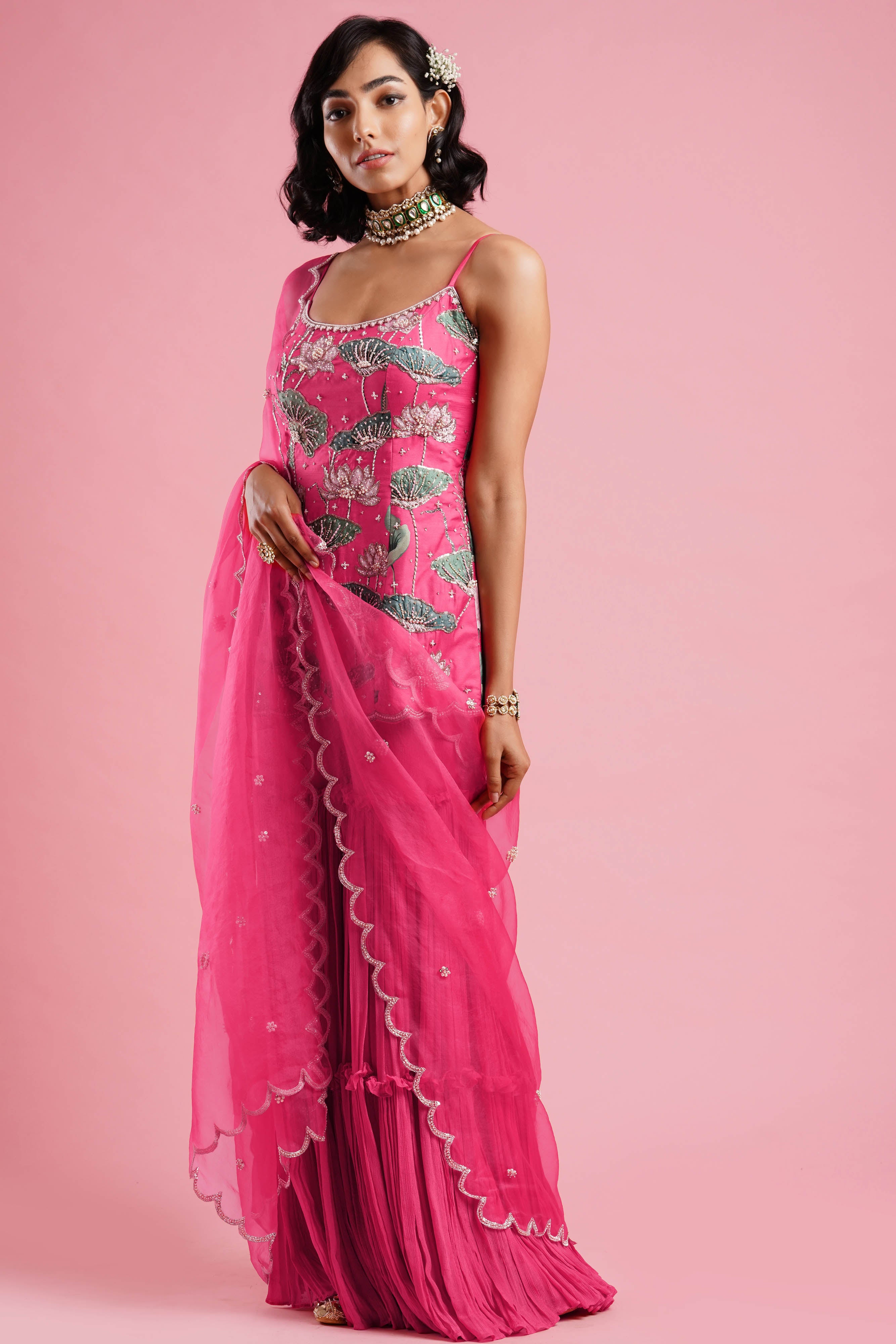 Short tunic gharara set