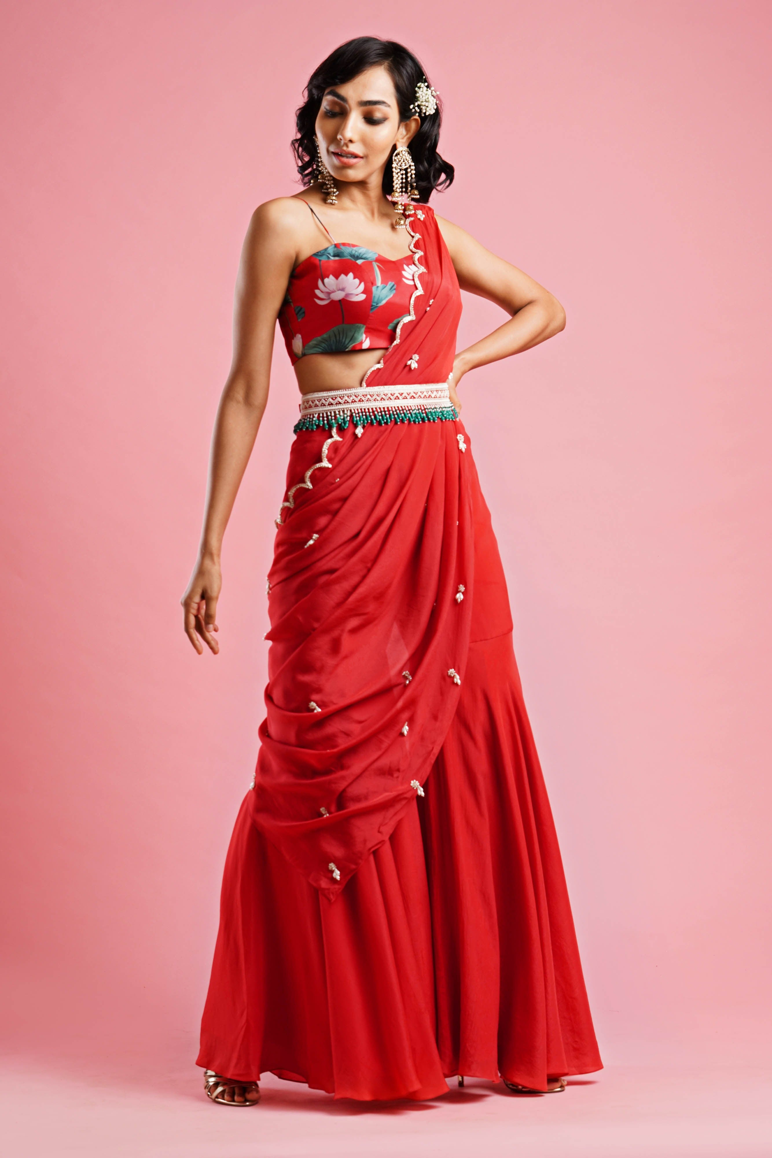 Drape Gharara Sari