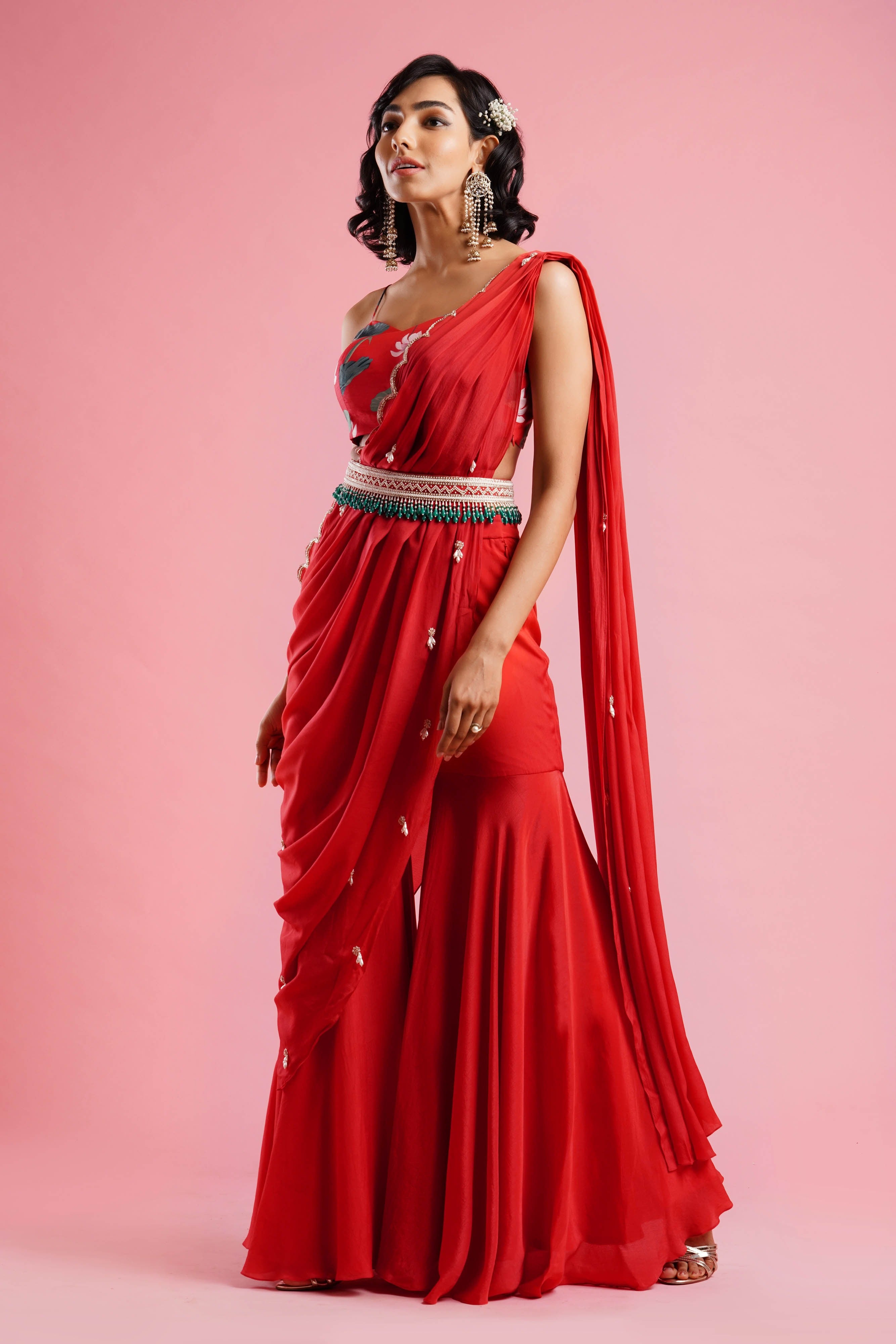 Drape Gharara Sari