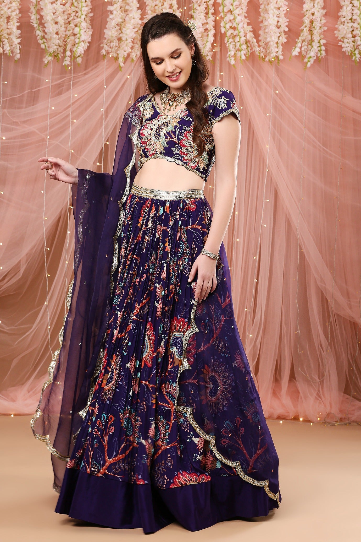 Purple Bahaar Lehenga