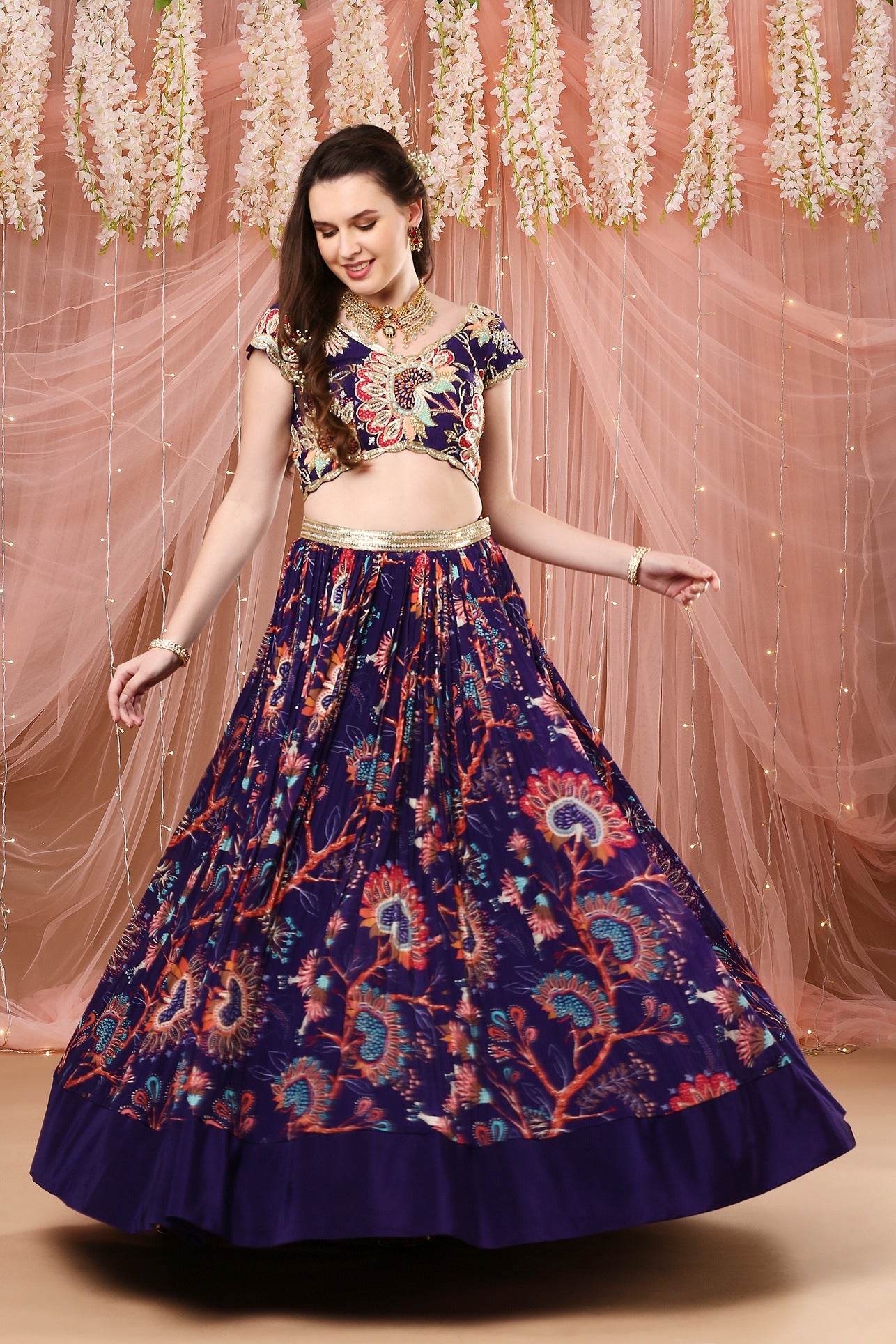 Purple Bahaar Lehenga
